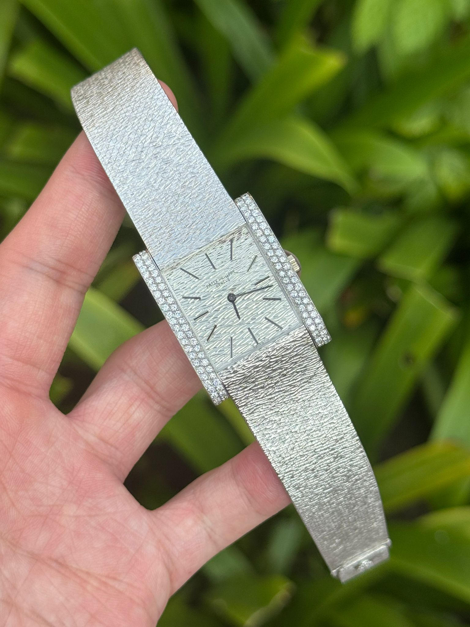 GONDOLO 3553/1 WHITEGOLD SILVER DIAL FACTORY DIAMOND BEZEL (WATCH ONLY)