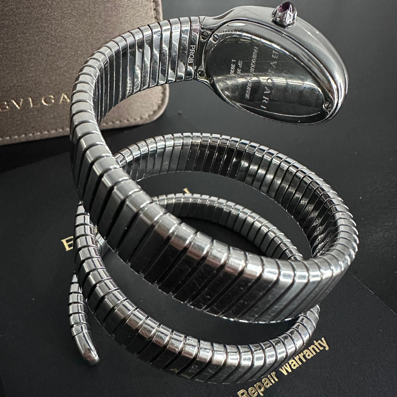 SERPENTI TUBOGAS 35MM DOUBLE SPIRAL STEEL SILVER DIAL (2018)