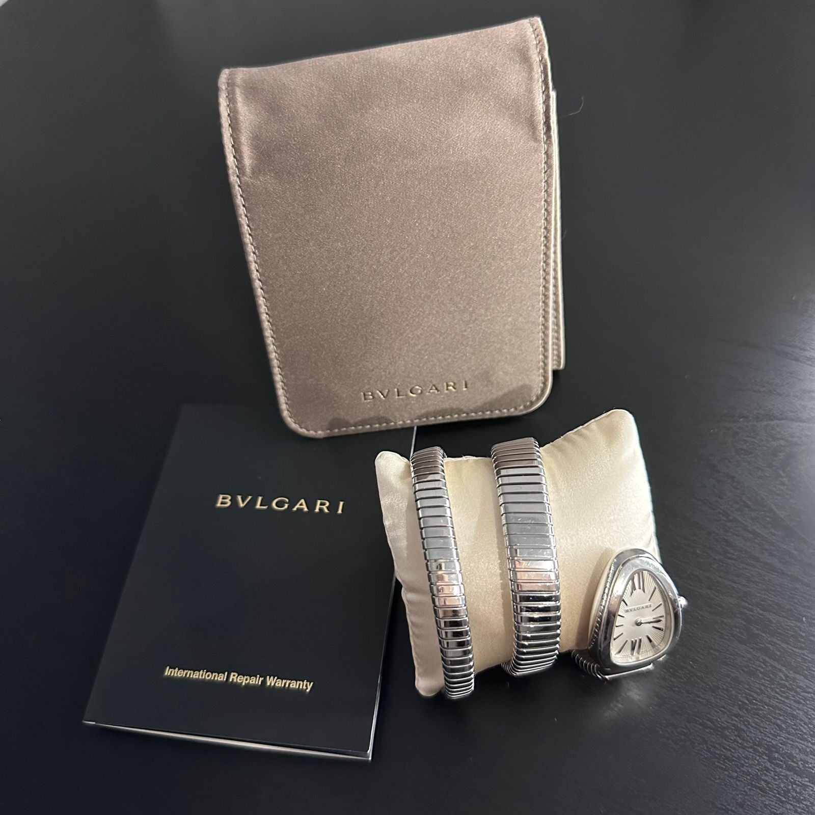 SERPENTI TUBOGAS 35MM DOUBLE SPIRAL STEEL SILVER DIAL (2018)