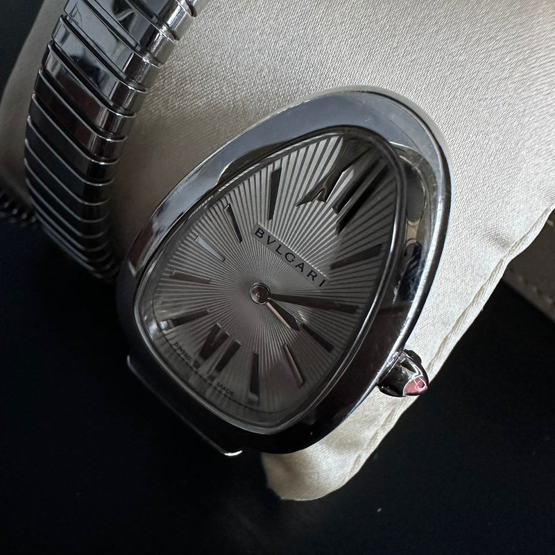 SERPENTI TUBOGAS 35MM DOUBLE SPIRAL STEEL SILVER DIAL (2018)