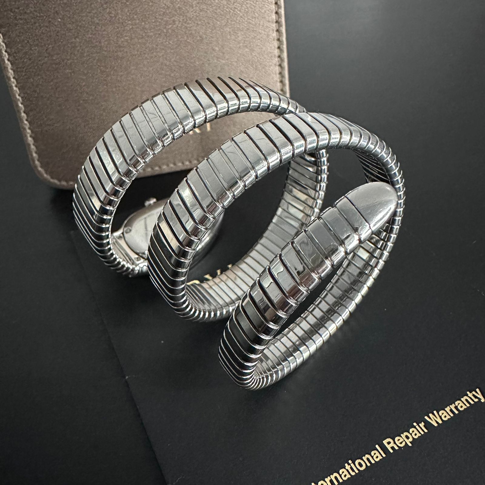 SERPENTI TUBOGAS 35MM DOUBLE SPIRAL STEEL SILVER DIAL (2018)