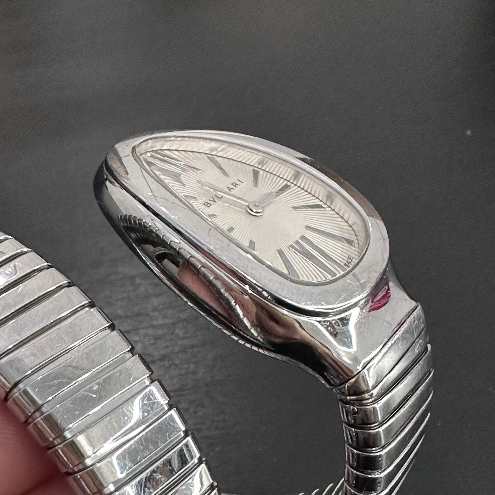 SERPENTI TUBOGAS 35MM DOUBLE SPIRAL STEEL SILVER DIAL (2018)