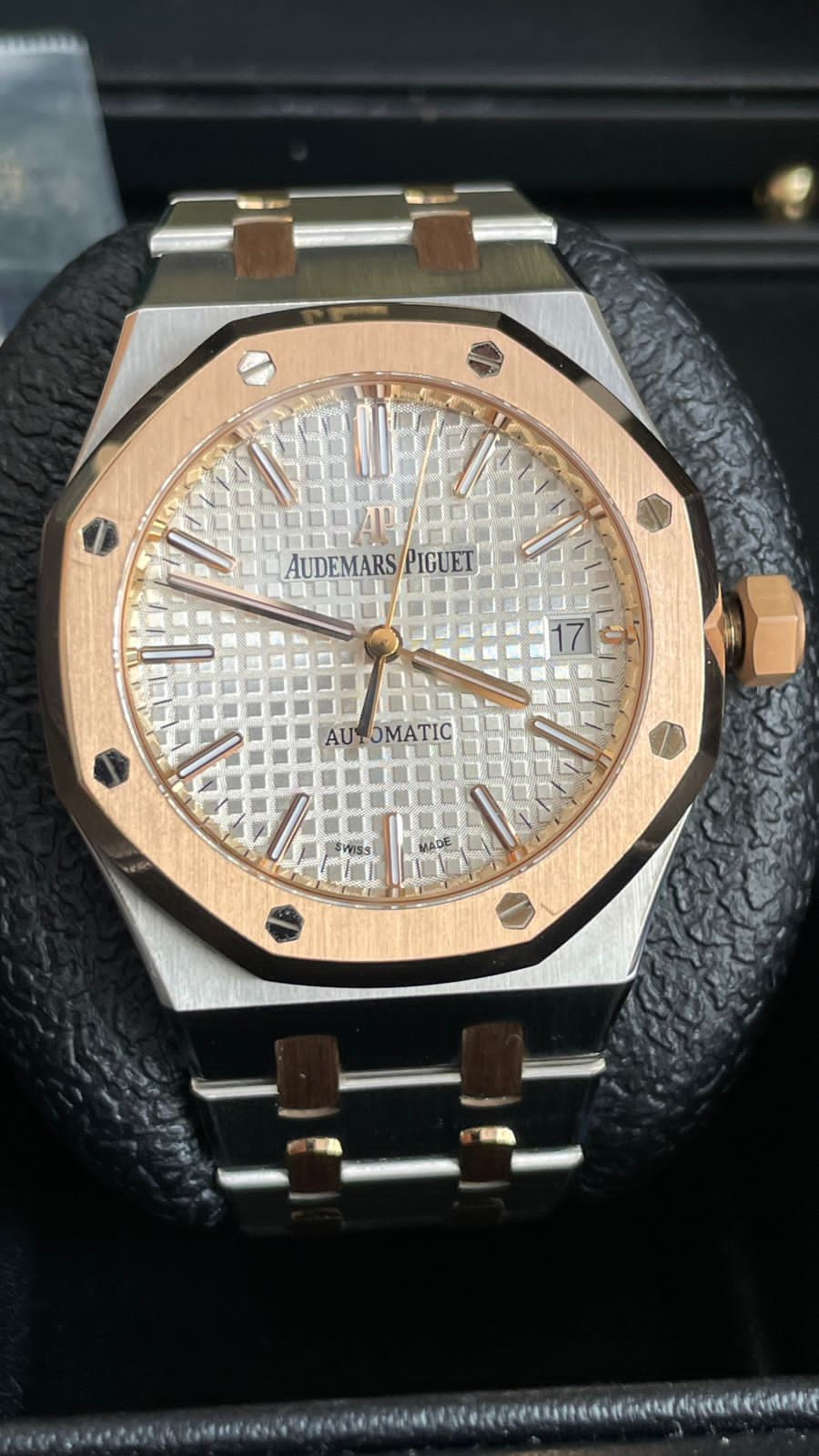 ROYAL OAK 37MM STEEL ROSEGOLD 15450SR SILVER-TONED DIAL (2020)