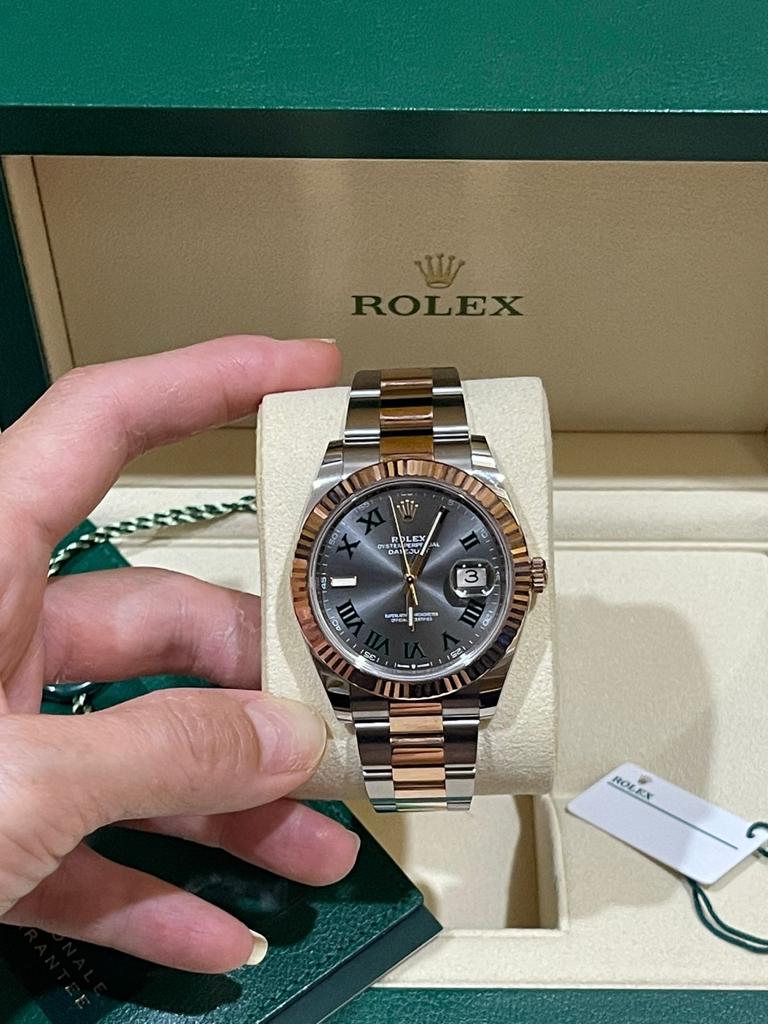 Rolex datejust rose gold on sale 41mm