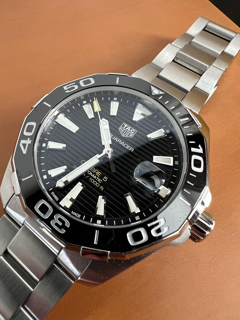 AQUARACER 300M CALIBRE 5 BLACK DIAL (2019)