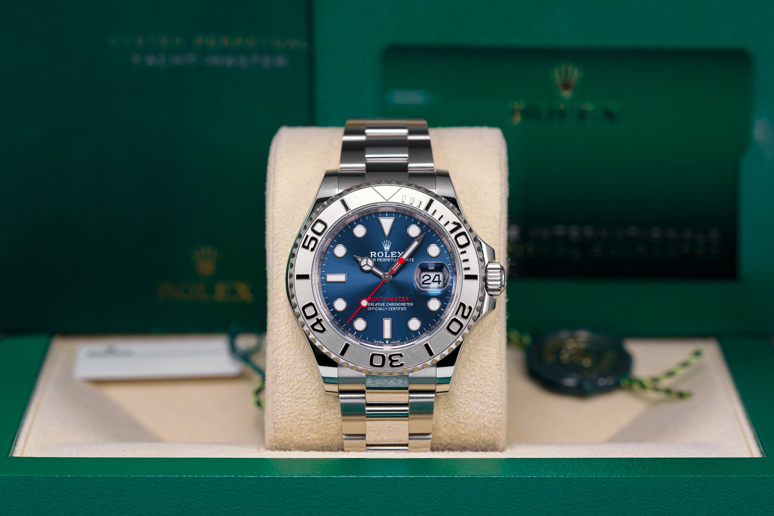 YACHT MASTER 40MM PLATINUM BLUE DIAL (2023)