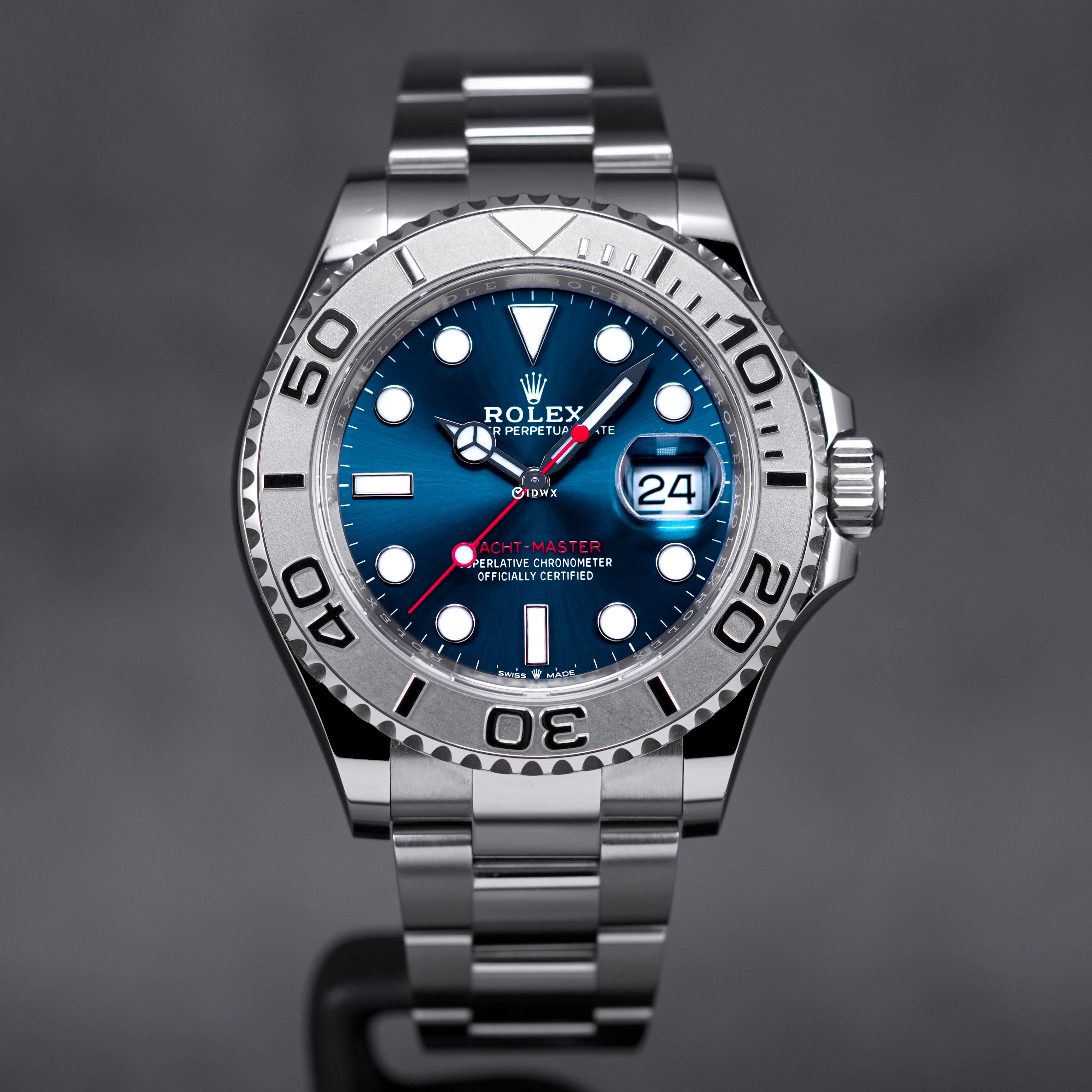 Rolex yacht master online platinum blue