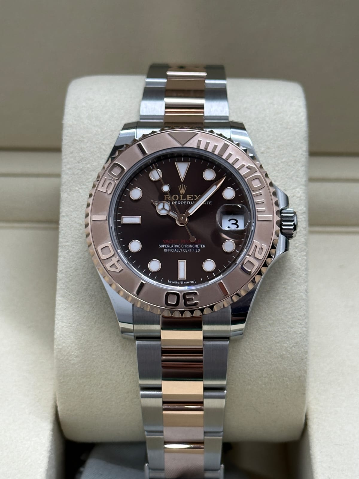 YACHT-MASTER 37MM TWOTONE ROSEGOLD CHOCO DIAL (2025)