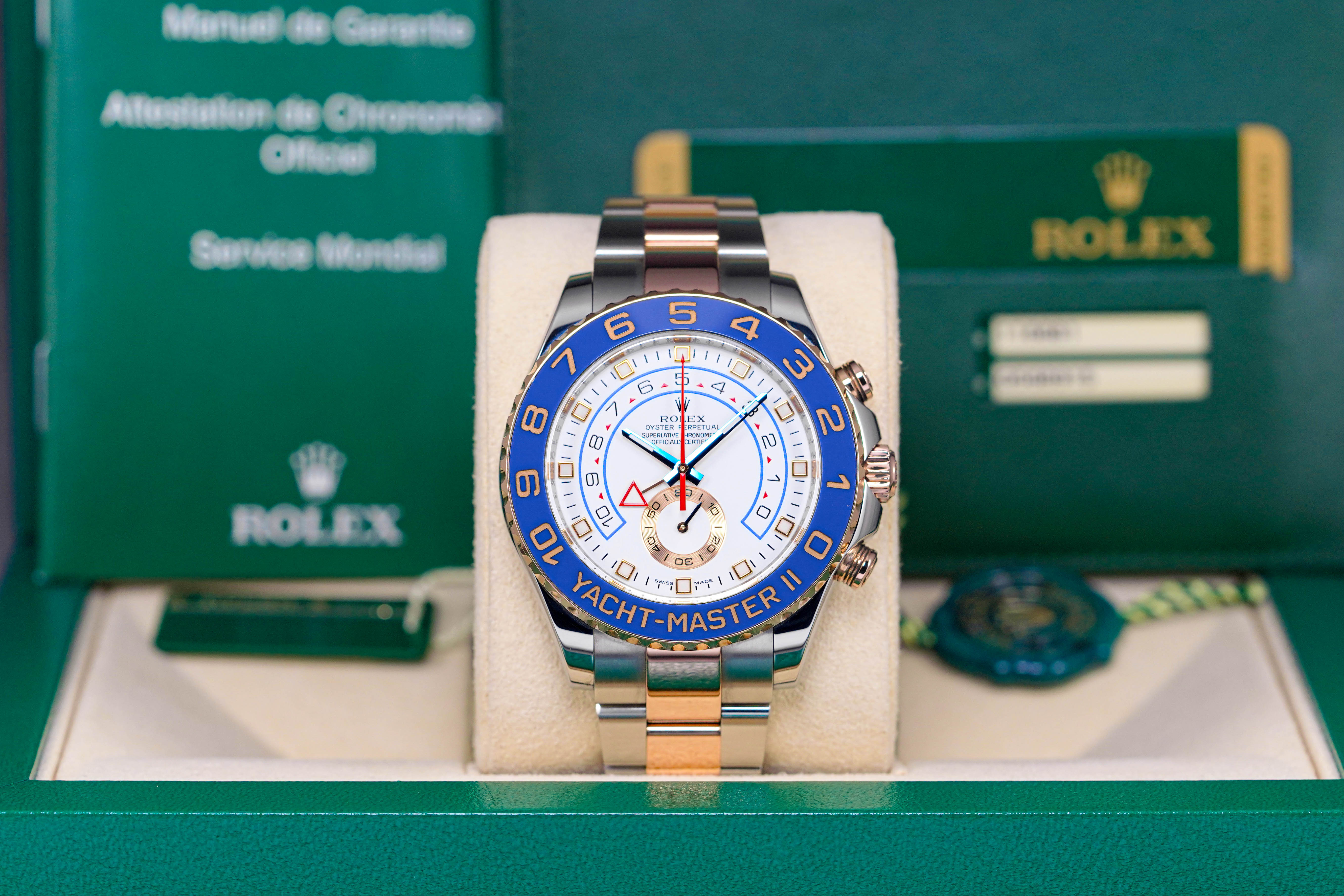 Two Tone Rolex Yachtmaster 2015 Two Tone Bi Metal Yachtmaster ROLEX YACHT-MASTER II 44MM TWOTONE