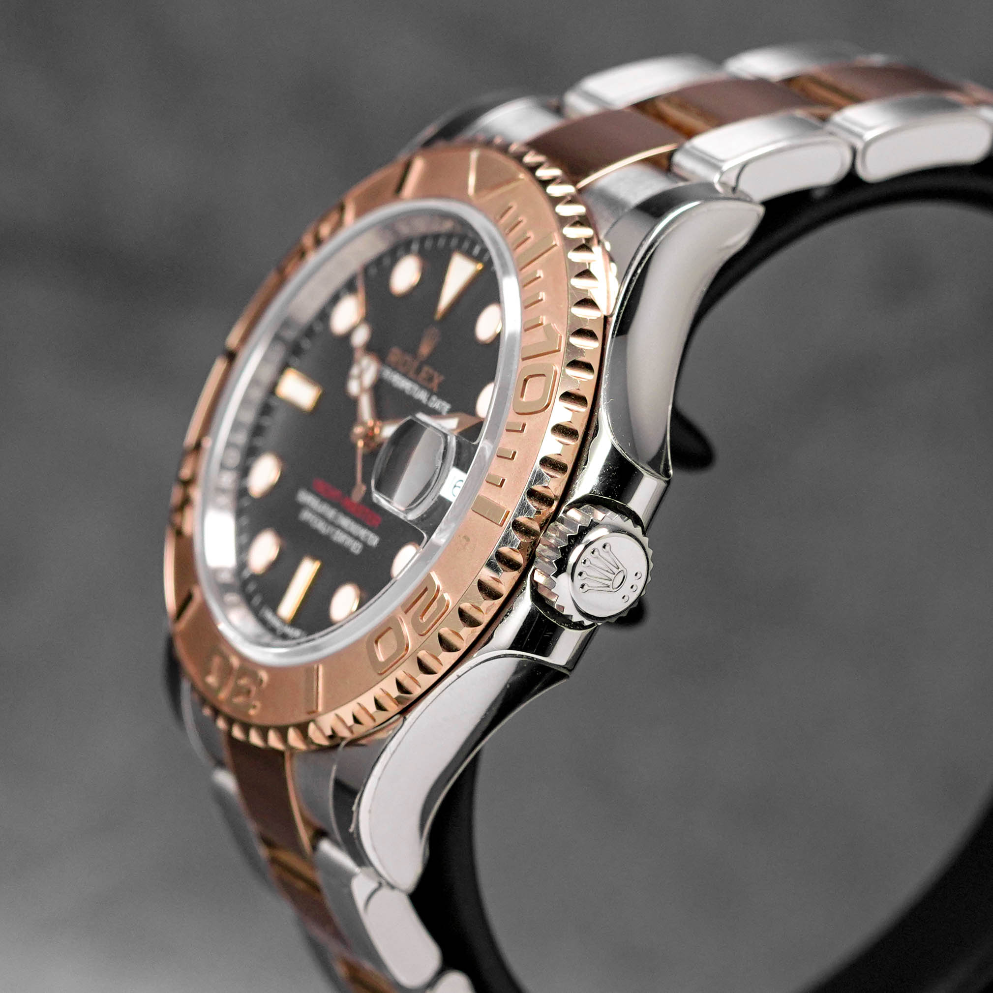 ROLEX YACHT MASTER 40MM TWOTONE ROSEGOLD BLACK DIAL 2019 IDWX