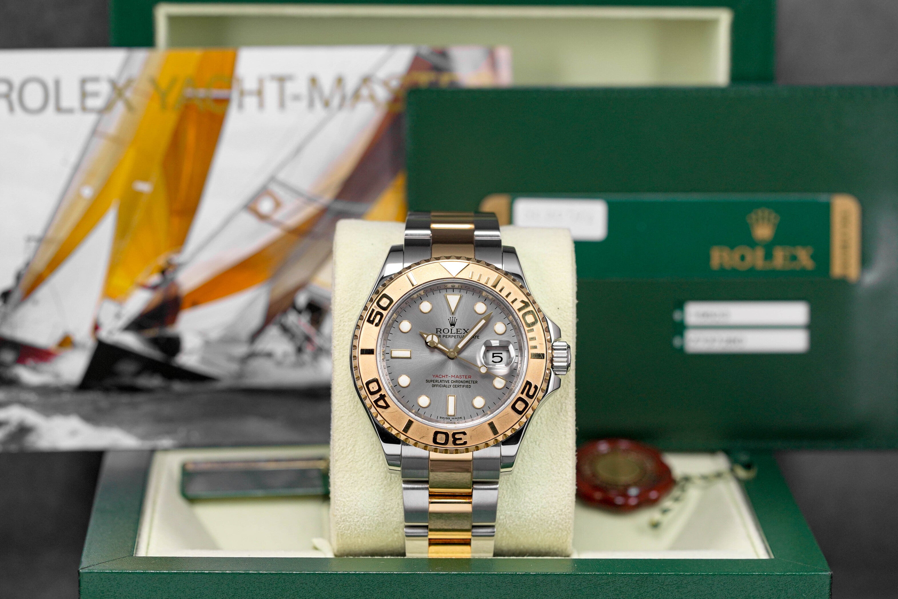 ROLEX YACHT-MASTER 40MM TWOTONE YELLOWGOLD GREY DIAL (2010