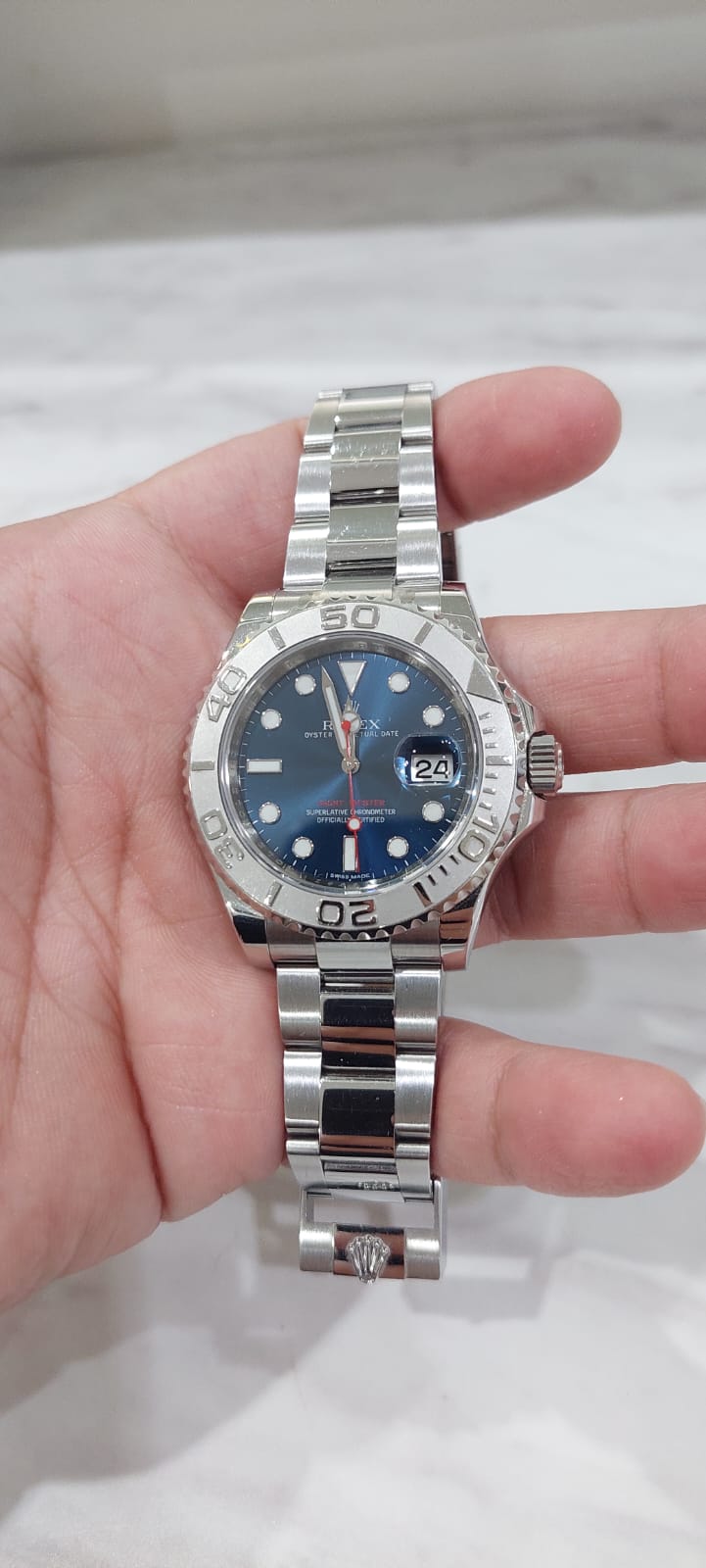 YACHT-MASTER 40MM PLATINUM BLUE DIAL (2015)