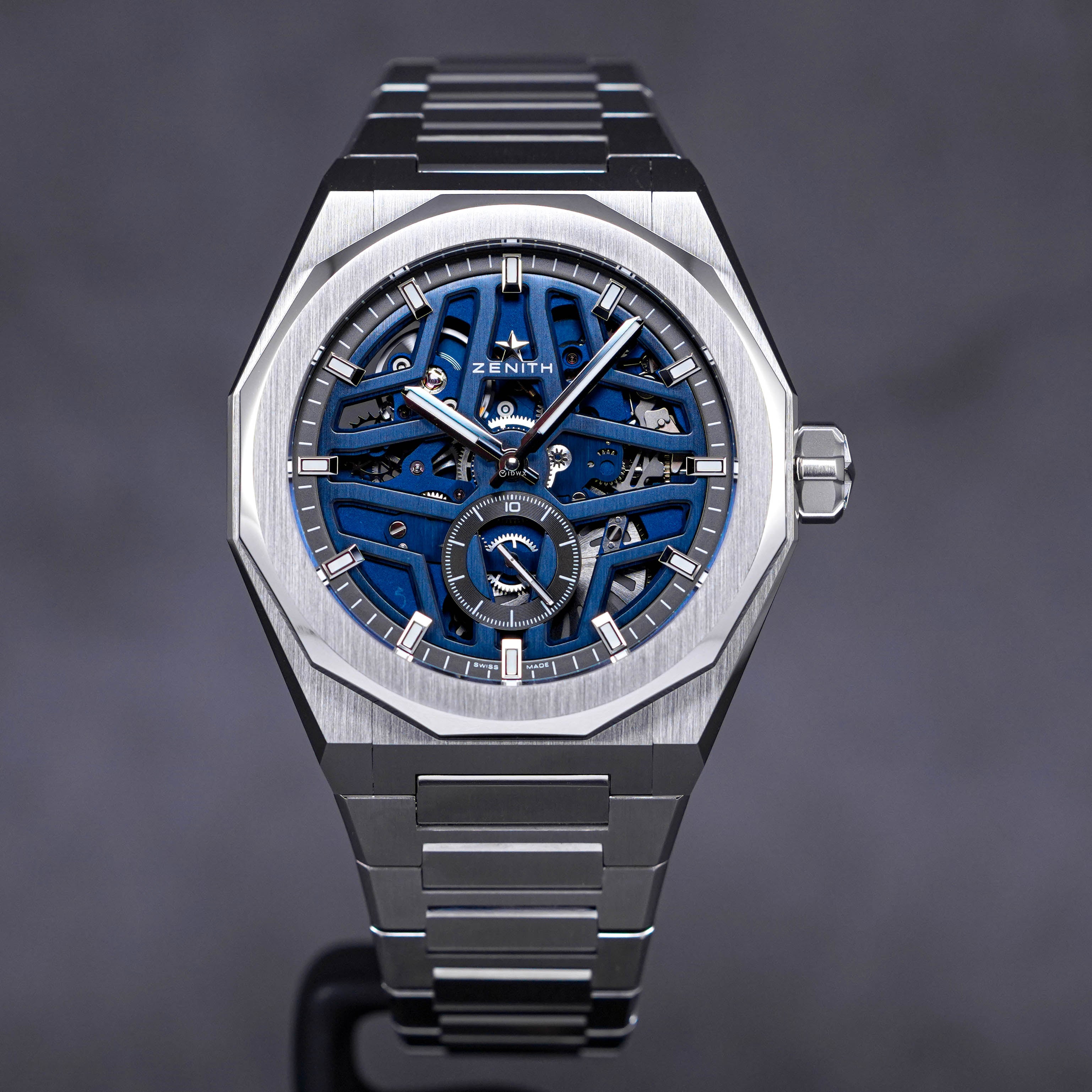 DEFY SKYLINE 41MM STEEL SKELETON BLUE 1/10 SECONDS (2023)