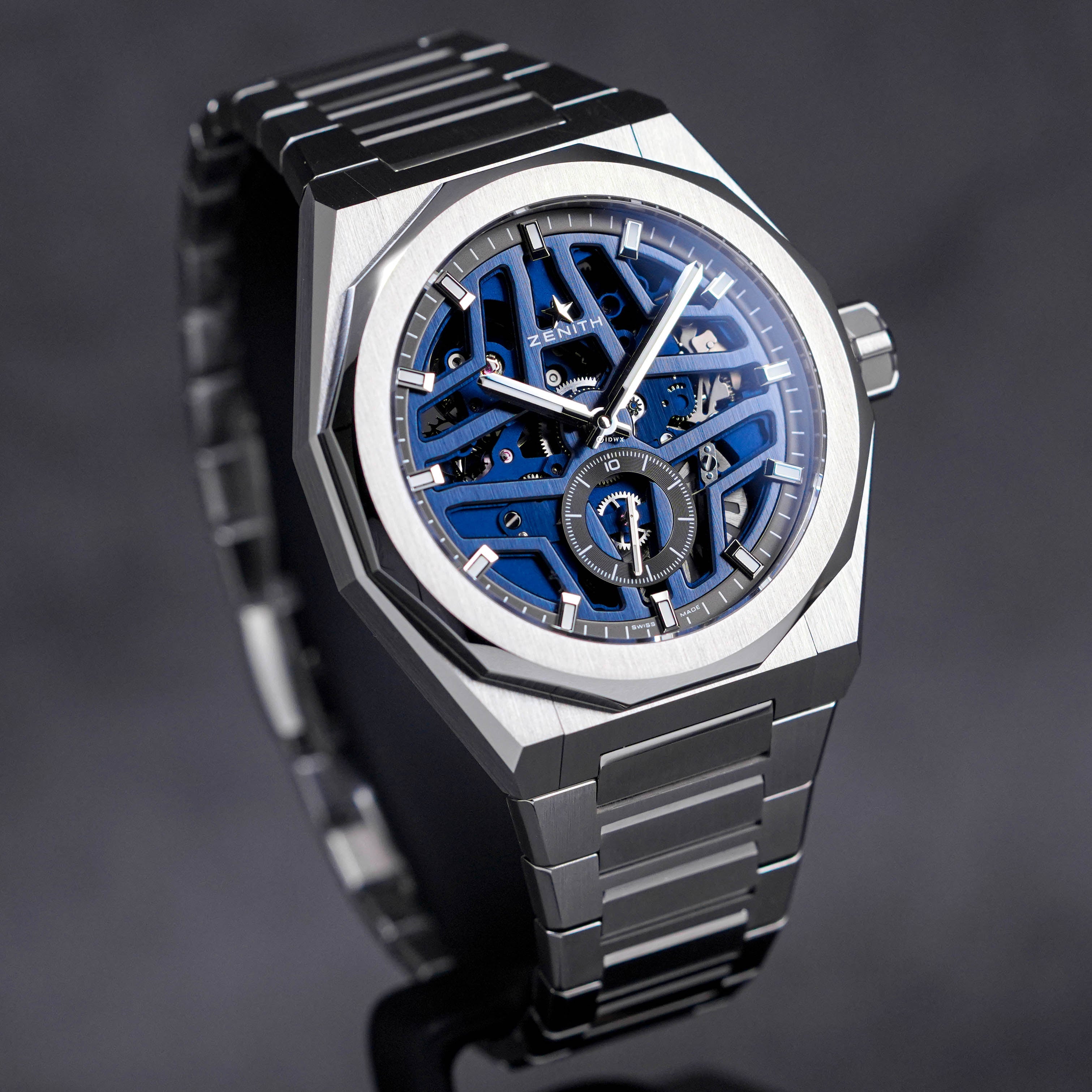 DEFY SKYLINE 41MM STEEL SKELETON BLUE 1/10 SECONDS (2023)