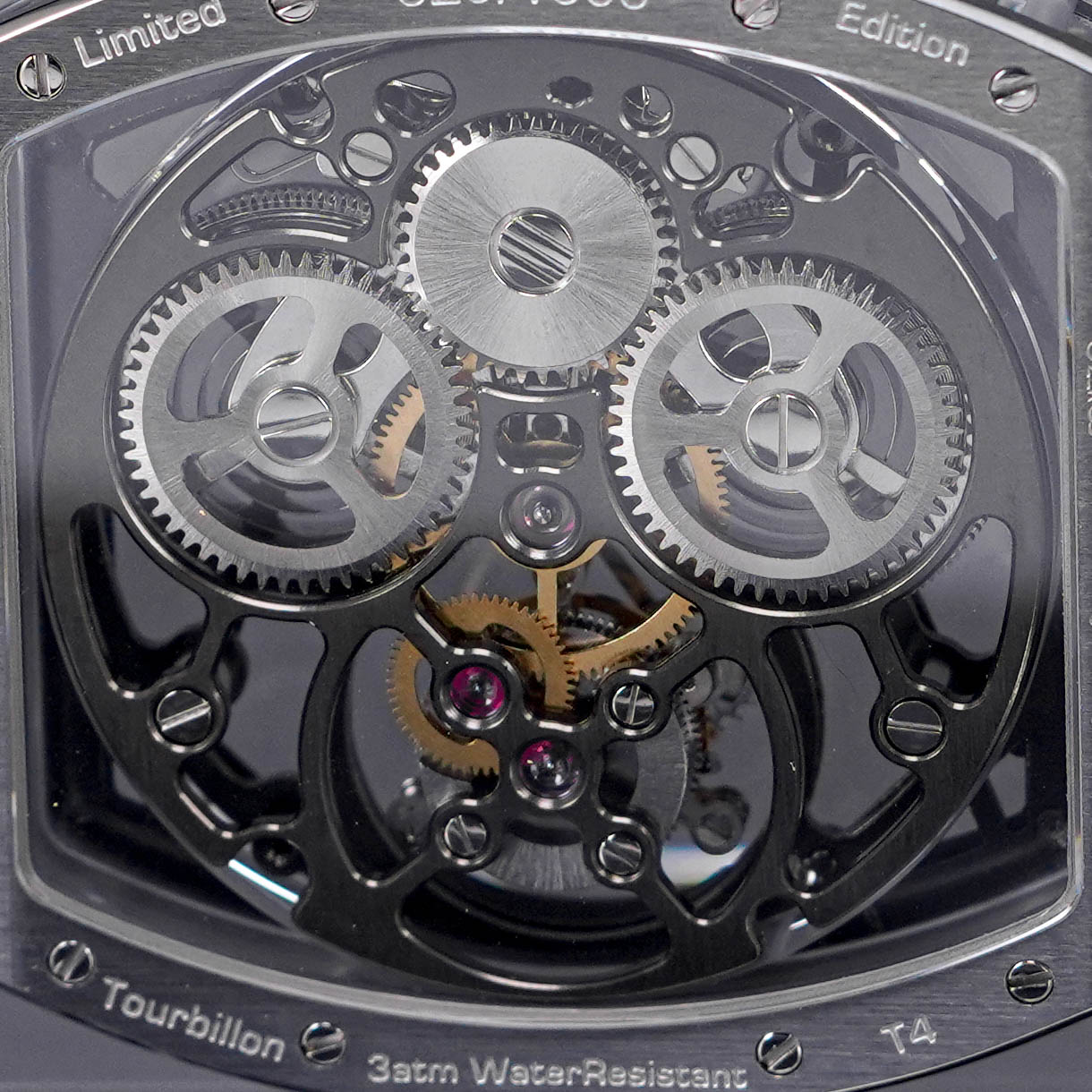 T4 THE ARCHER FULL SKELETON TOURBILLON STEEL WHITE RUBBER STRAP (2023)