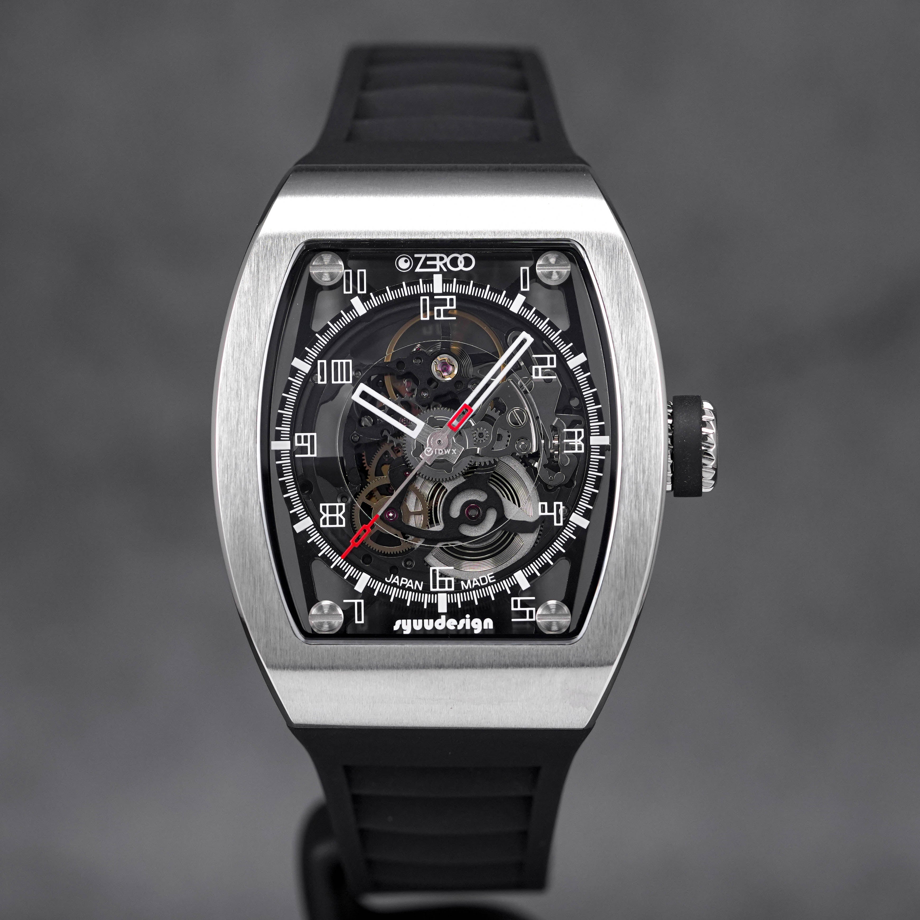 M2 THE SUBARU AUTOMATIC STEEL SKELETON BLACK RUBBER STRAP (2023)