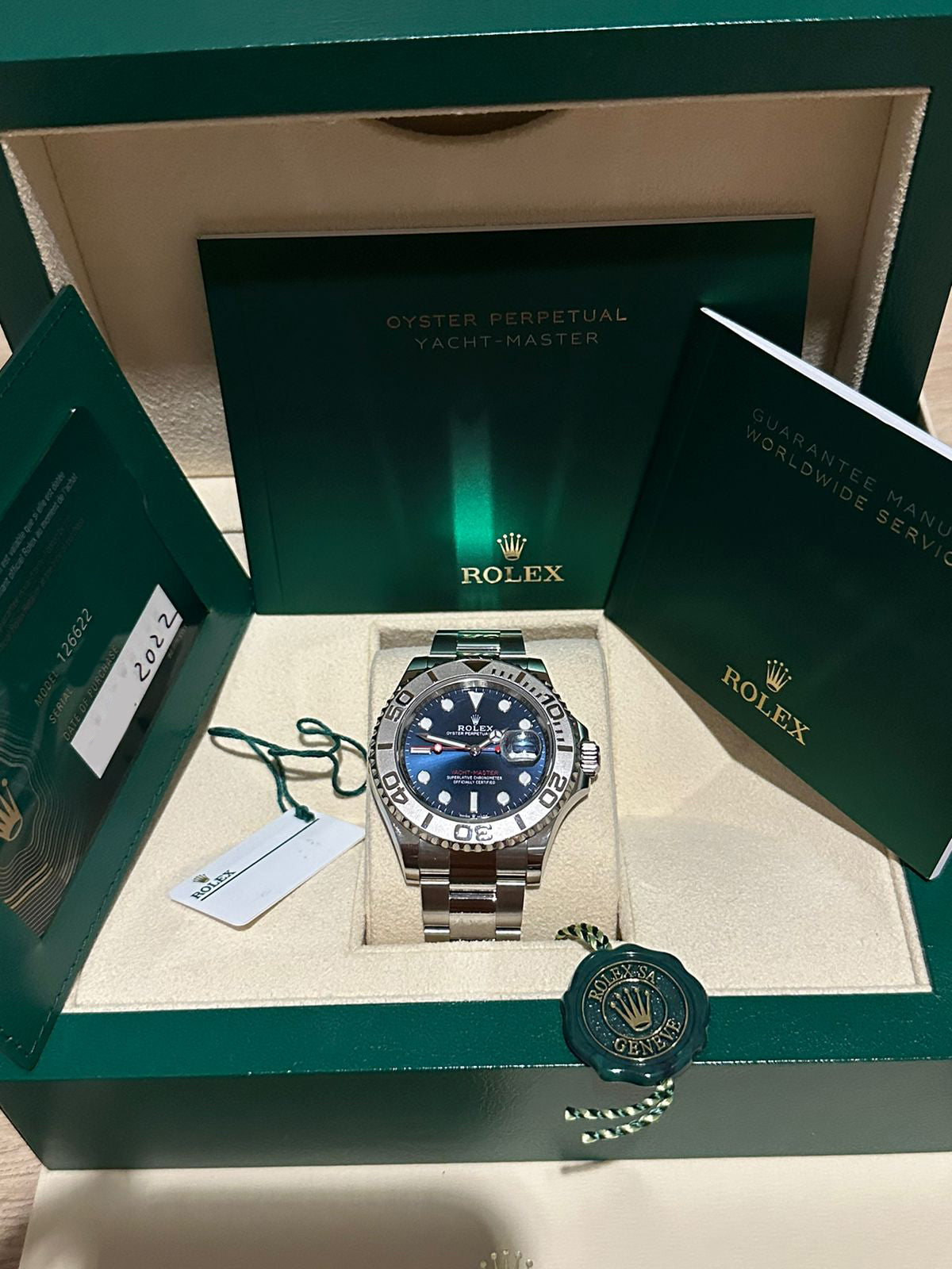 YACHT-MASTER 40MM PLATINUM BEZEL BLUE DIAL (2022)