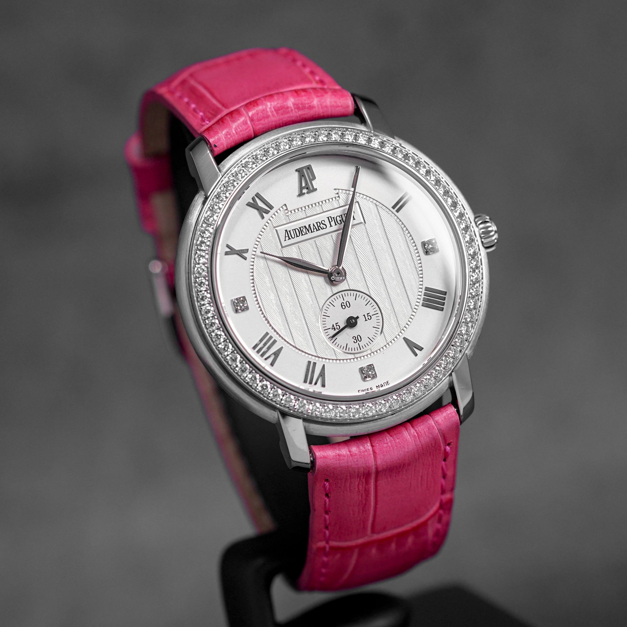 JULES AUDEMARS 36MM WHITEGOLD SMALL SECONDS SILVER DIAMOND DIAL DIAMOND BEZEL (WATCH ONLY)