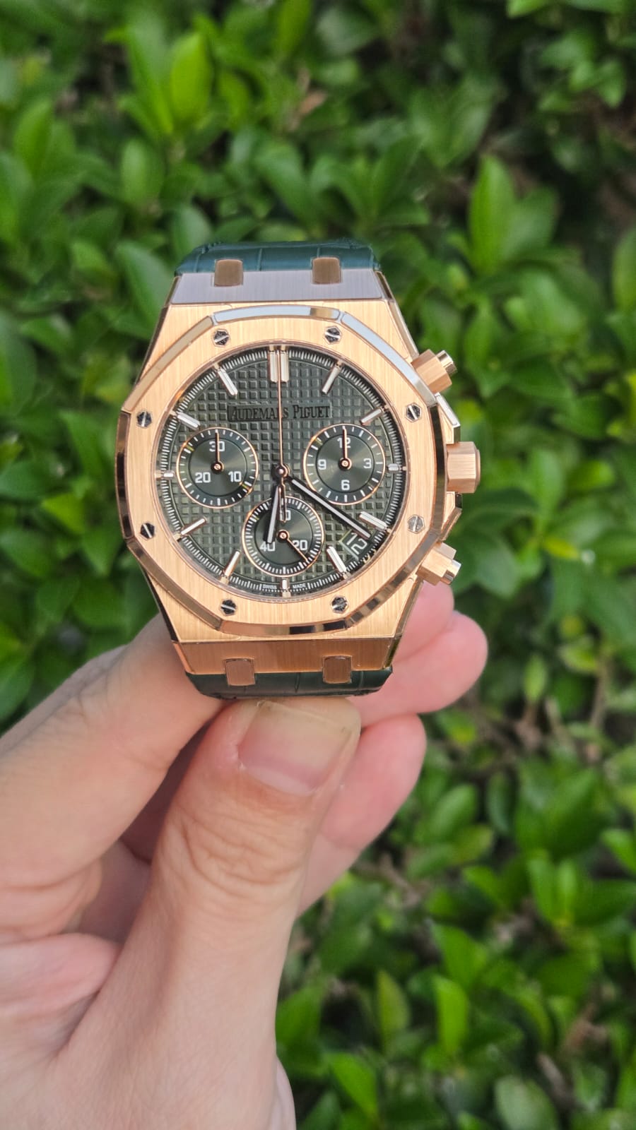 ROYAL OAK CHRONOGRAPH 41MM ROSEGOLD KHAKI GREEN DIAL (2025)