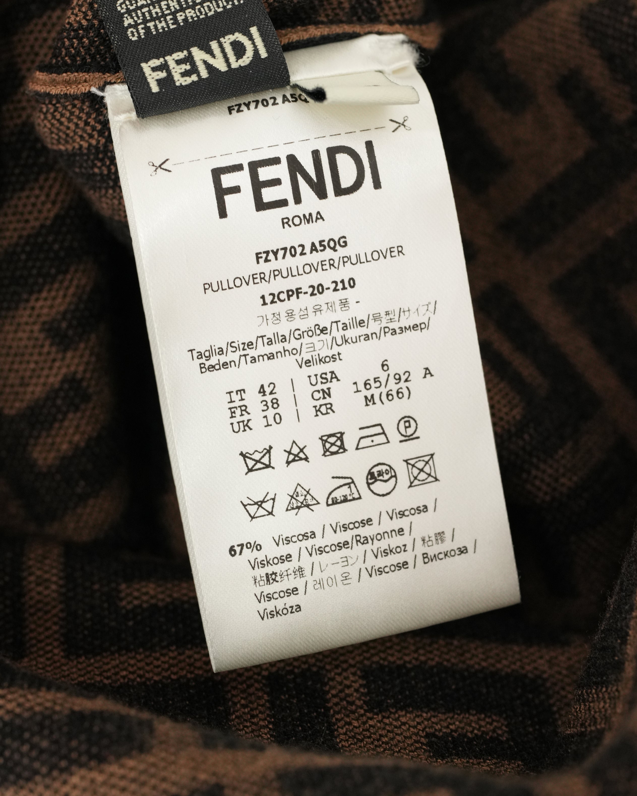 ZUCCA SHORT SLEEVE KNITWEAR SIZE 42 BROWN