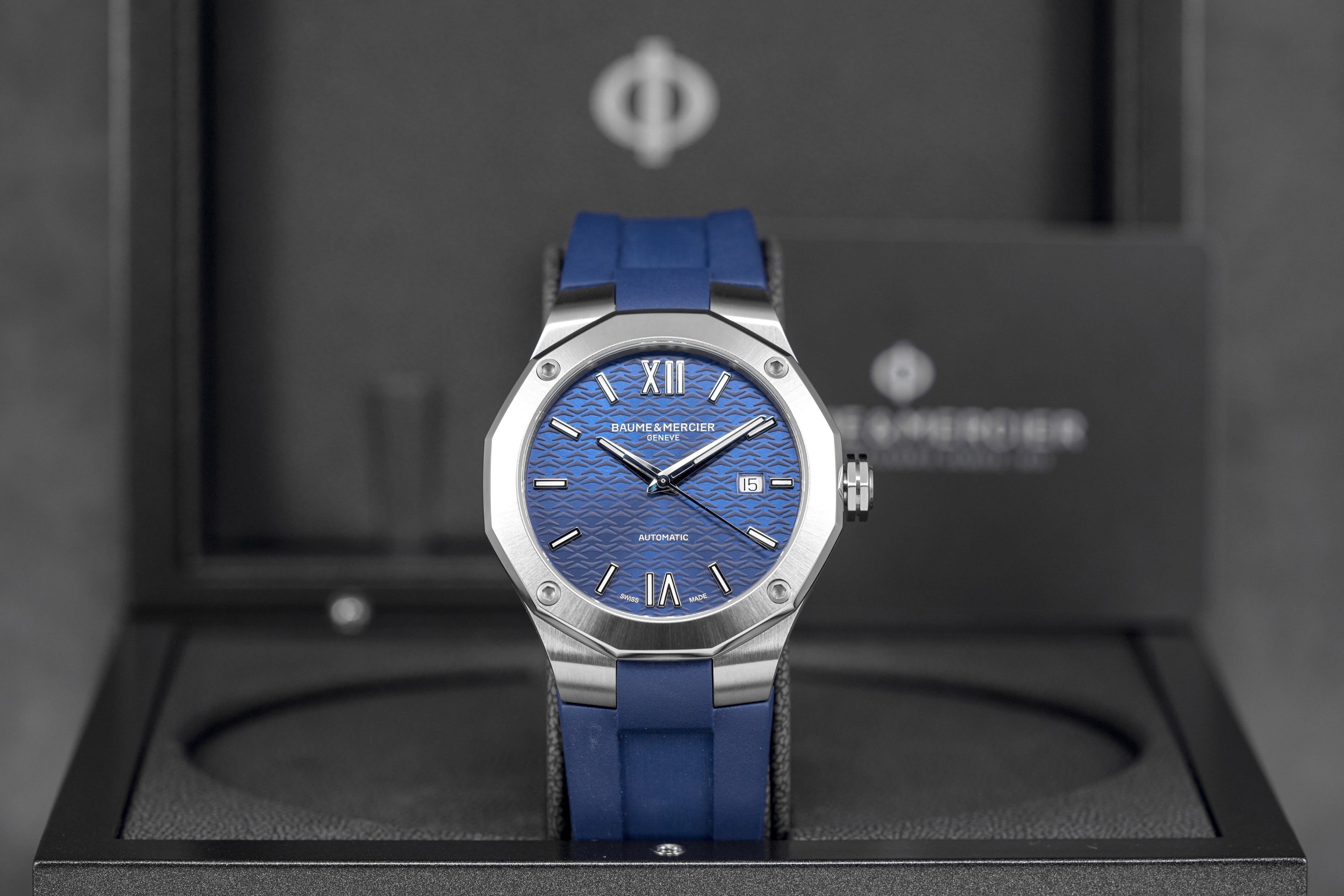 harga baume mercier riviera 10619 blue rubber