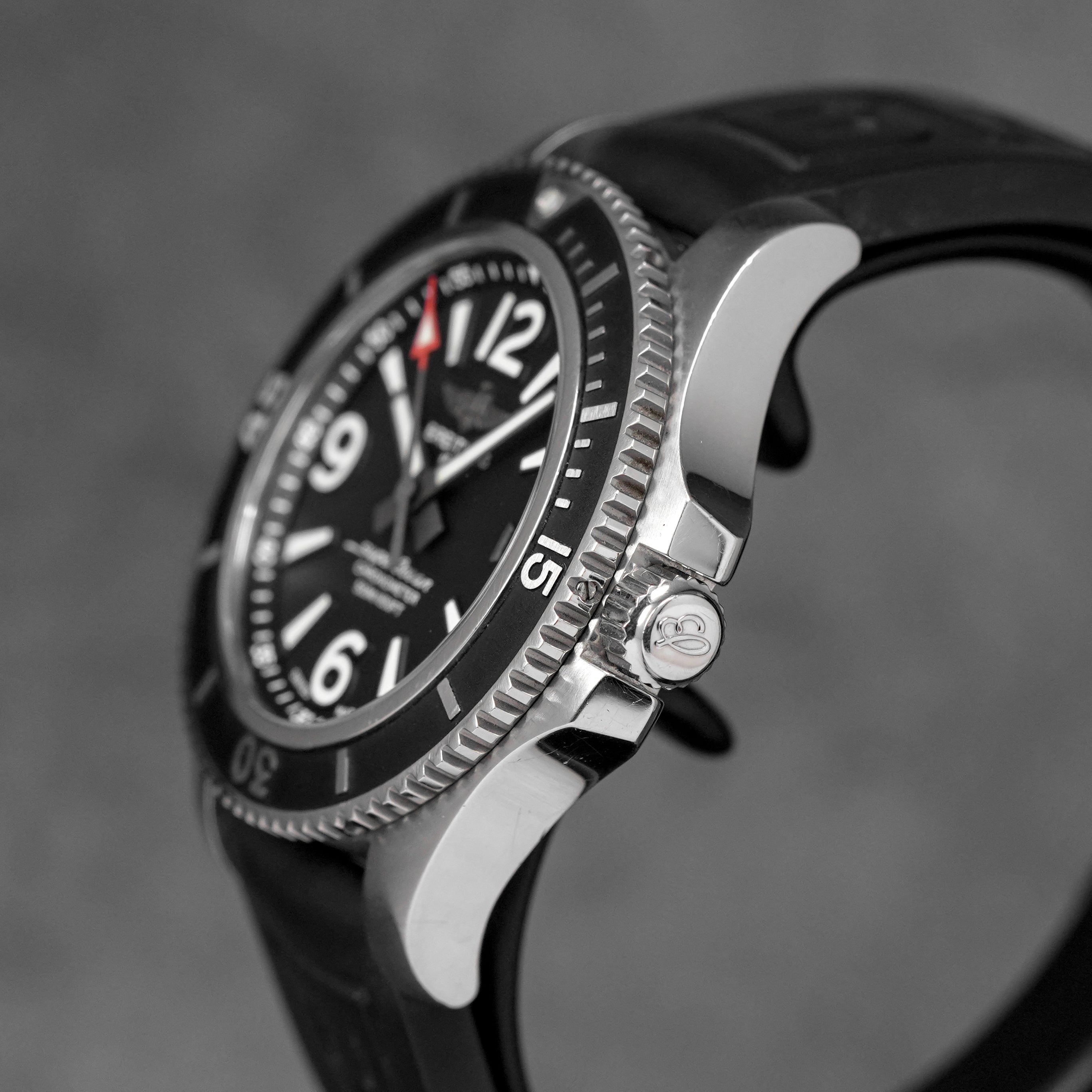 harga breitling superocean 42 black