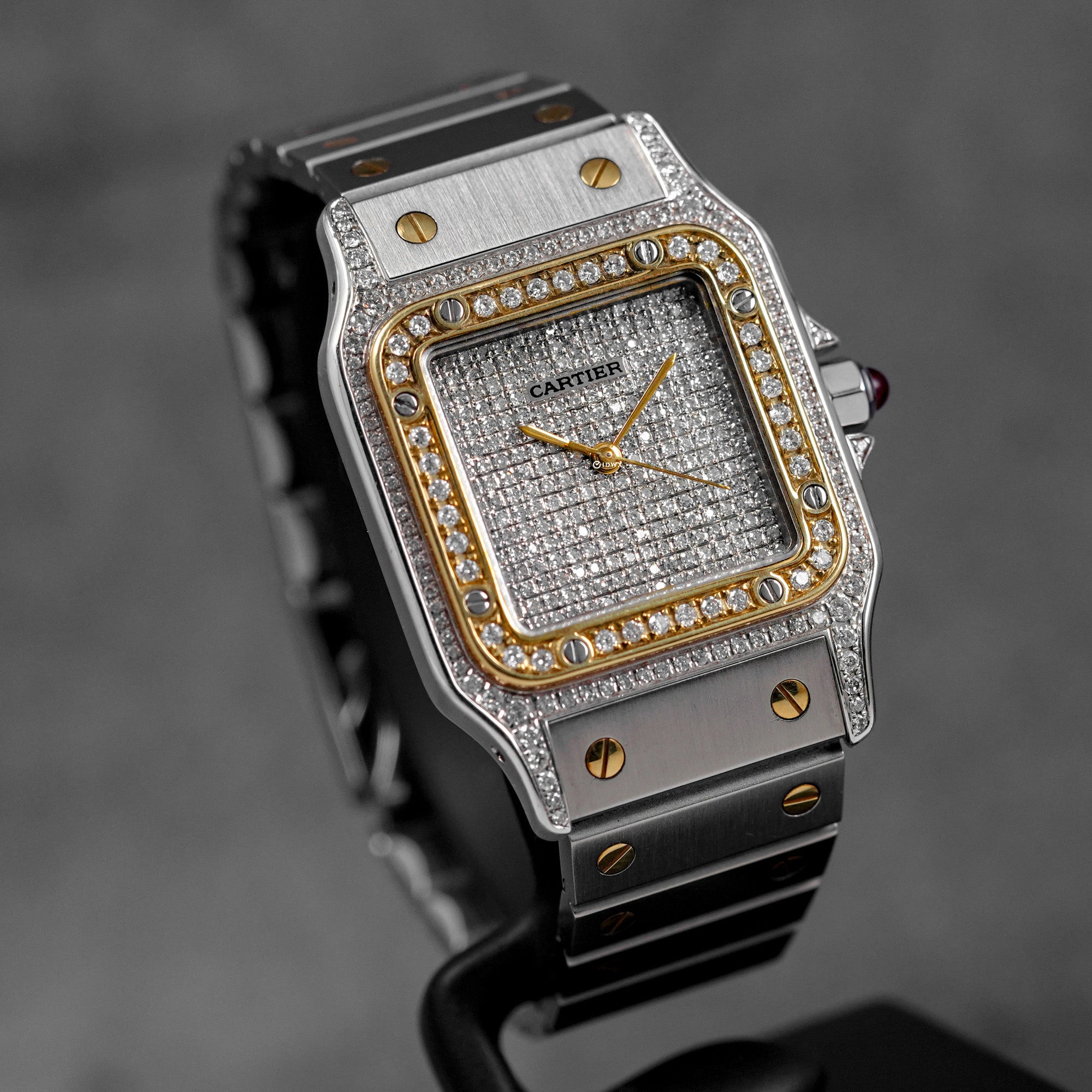 harga cartier santos ac 23.80 custom diamond