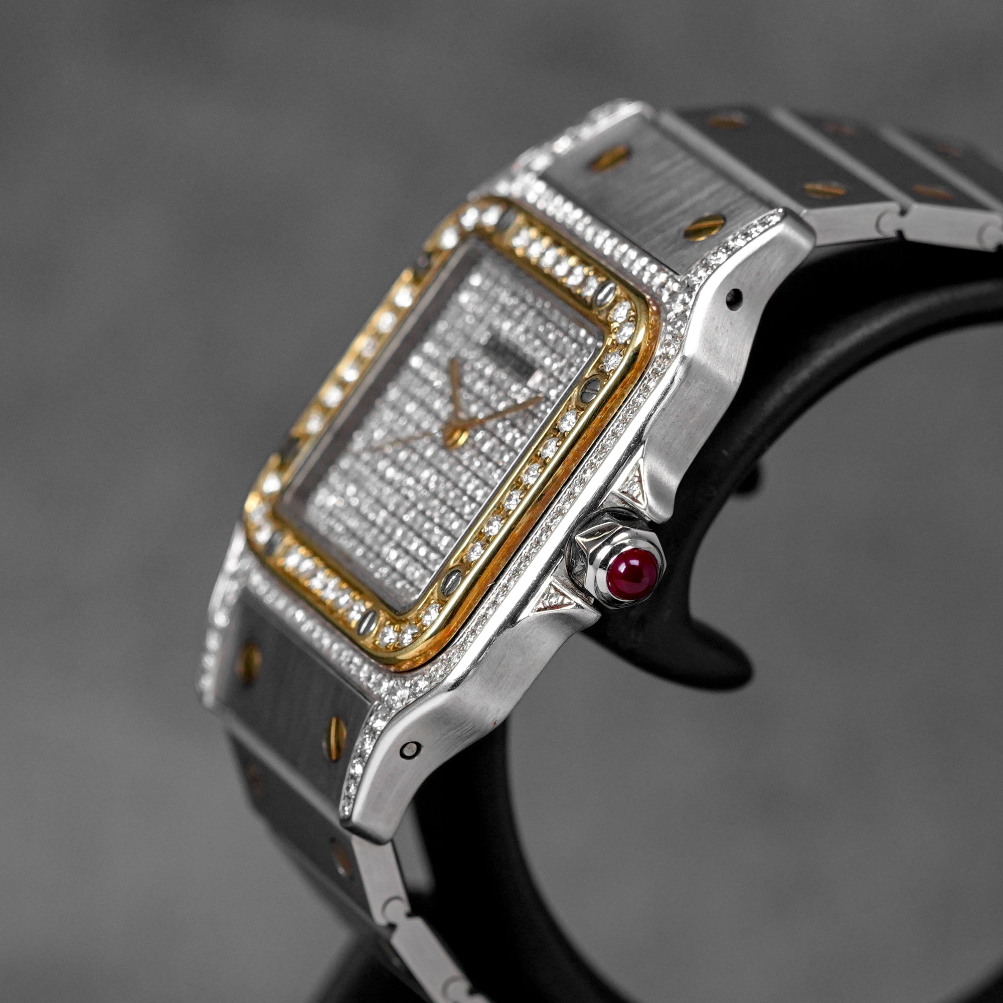 harga cartier santos ac 23.80 custom diamond