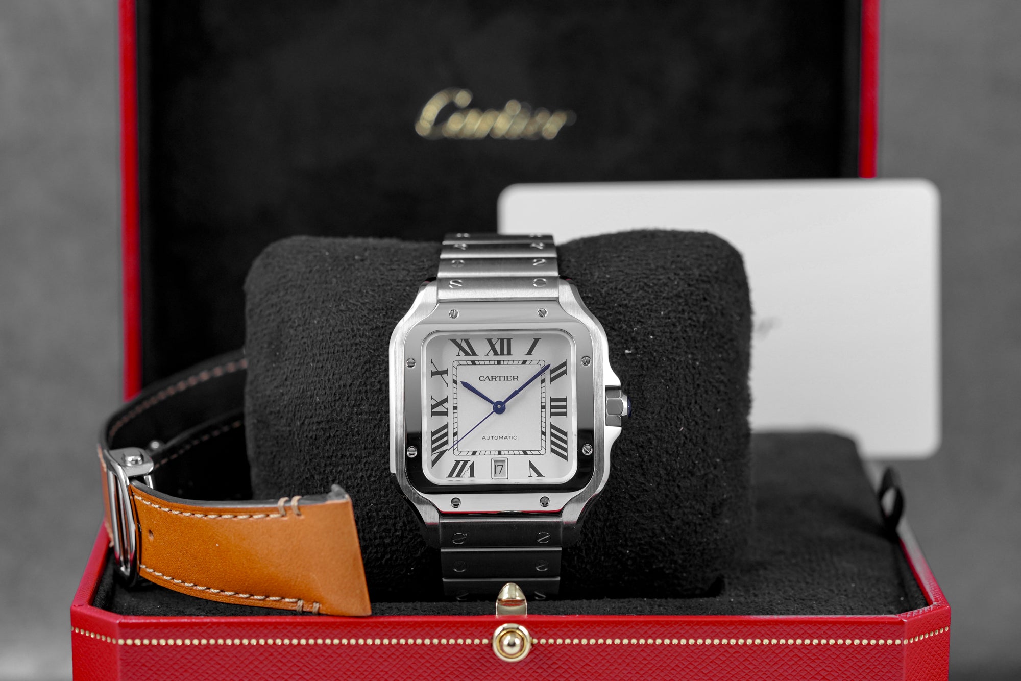 harga cartier santos l silver