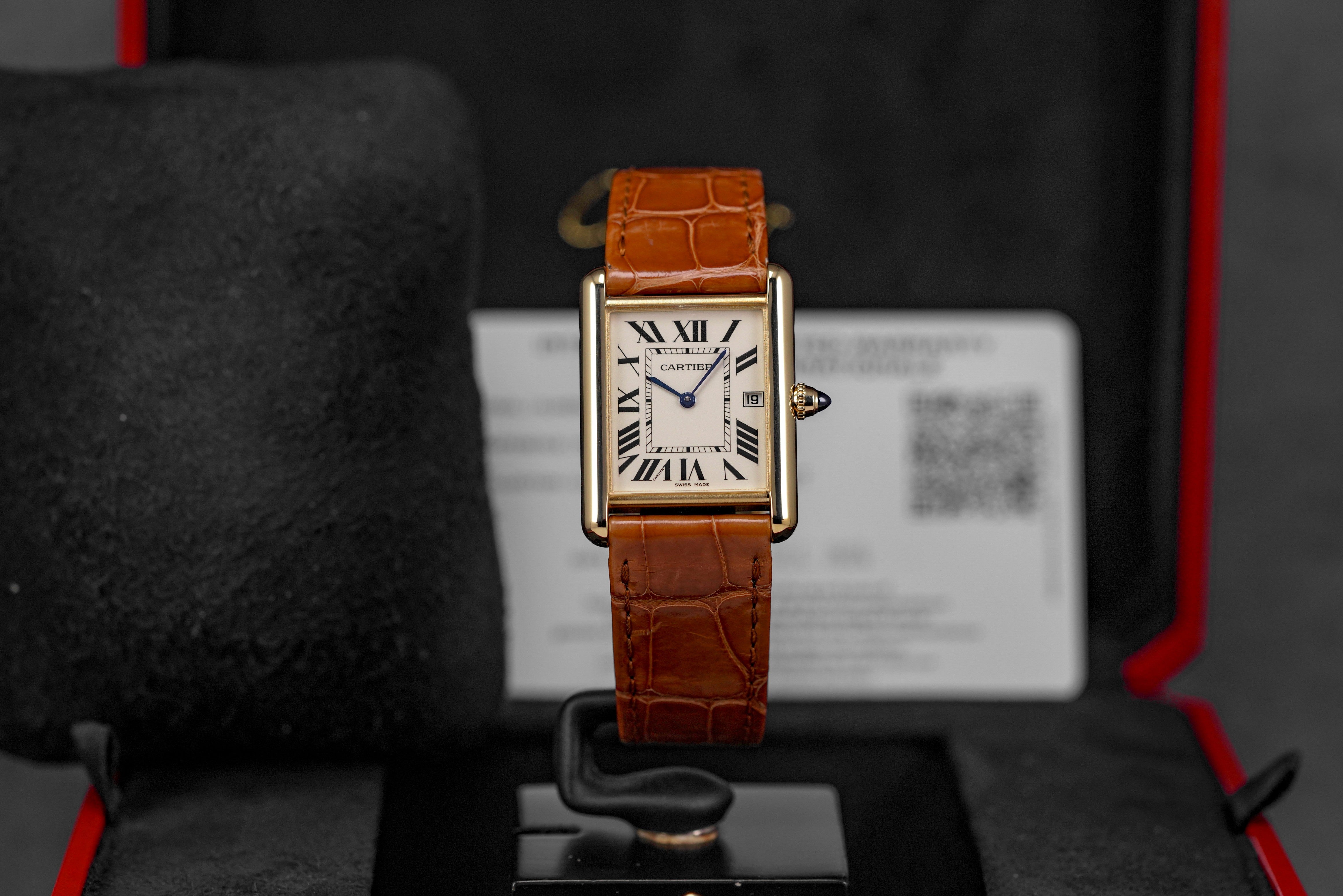 harga cartier tank louis l yellowgold silver