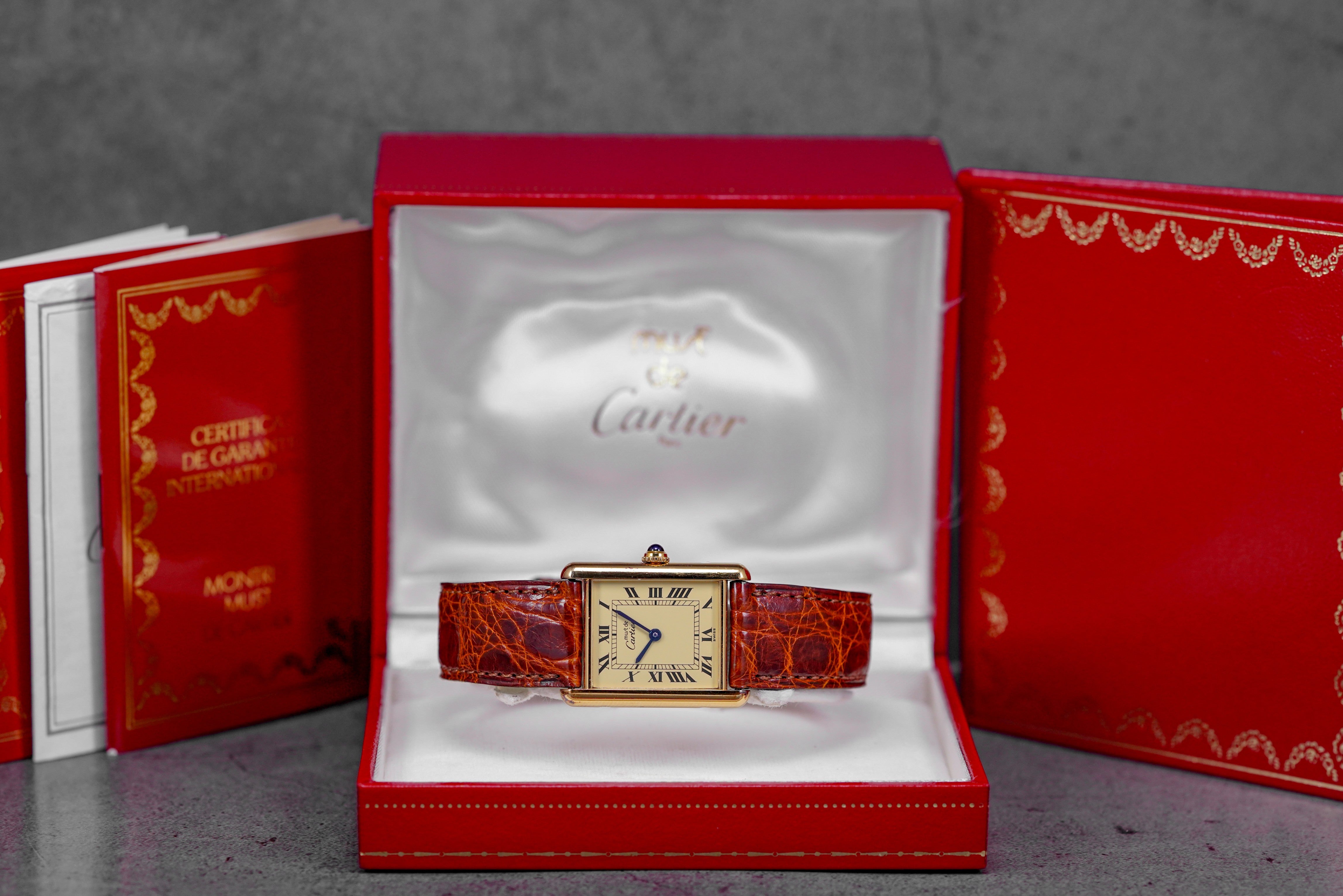 harga cartier tank must vermeil