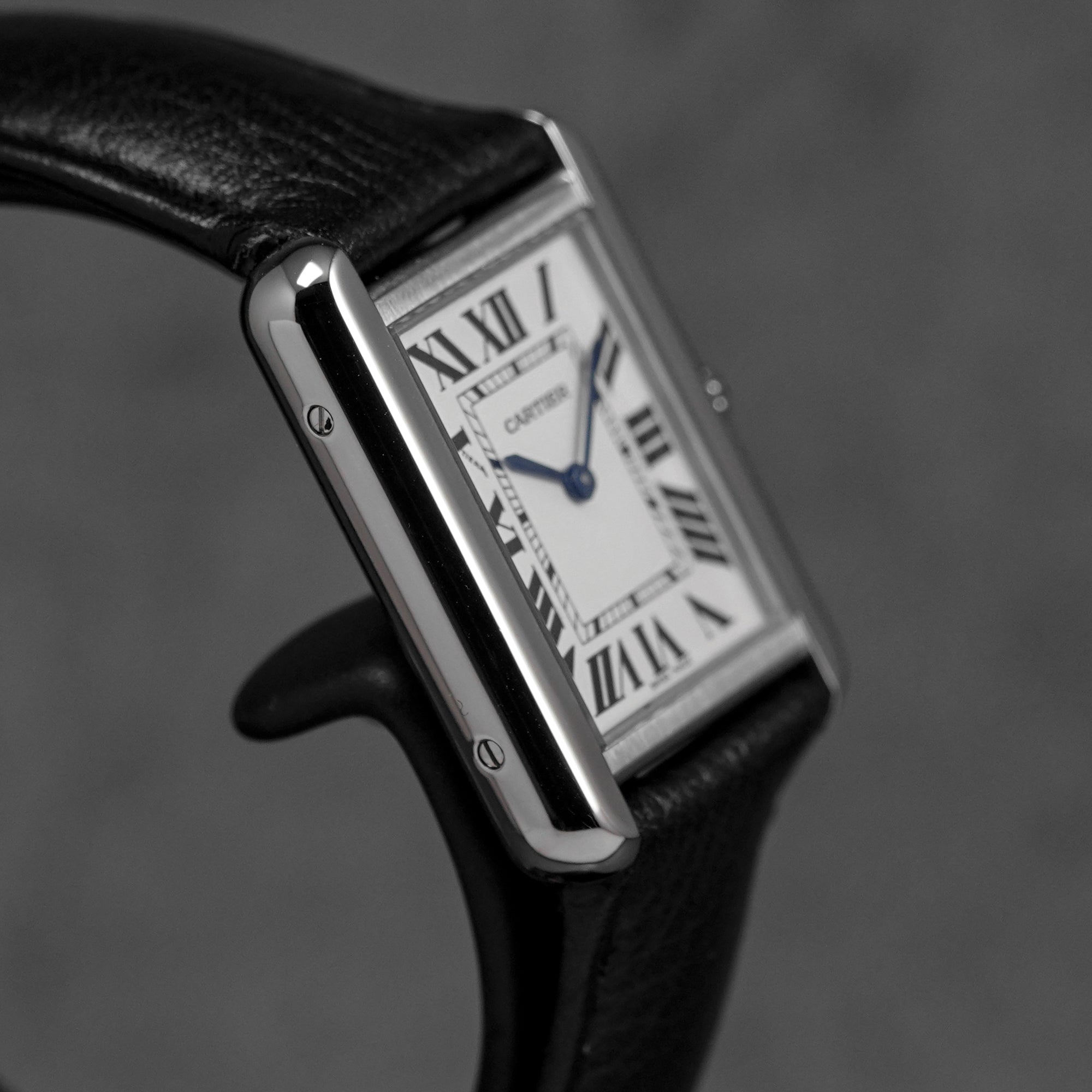 TANK SOLO S SILVER DIAL LEATHER STRAP (2017)