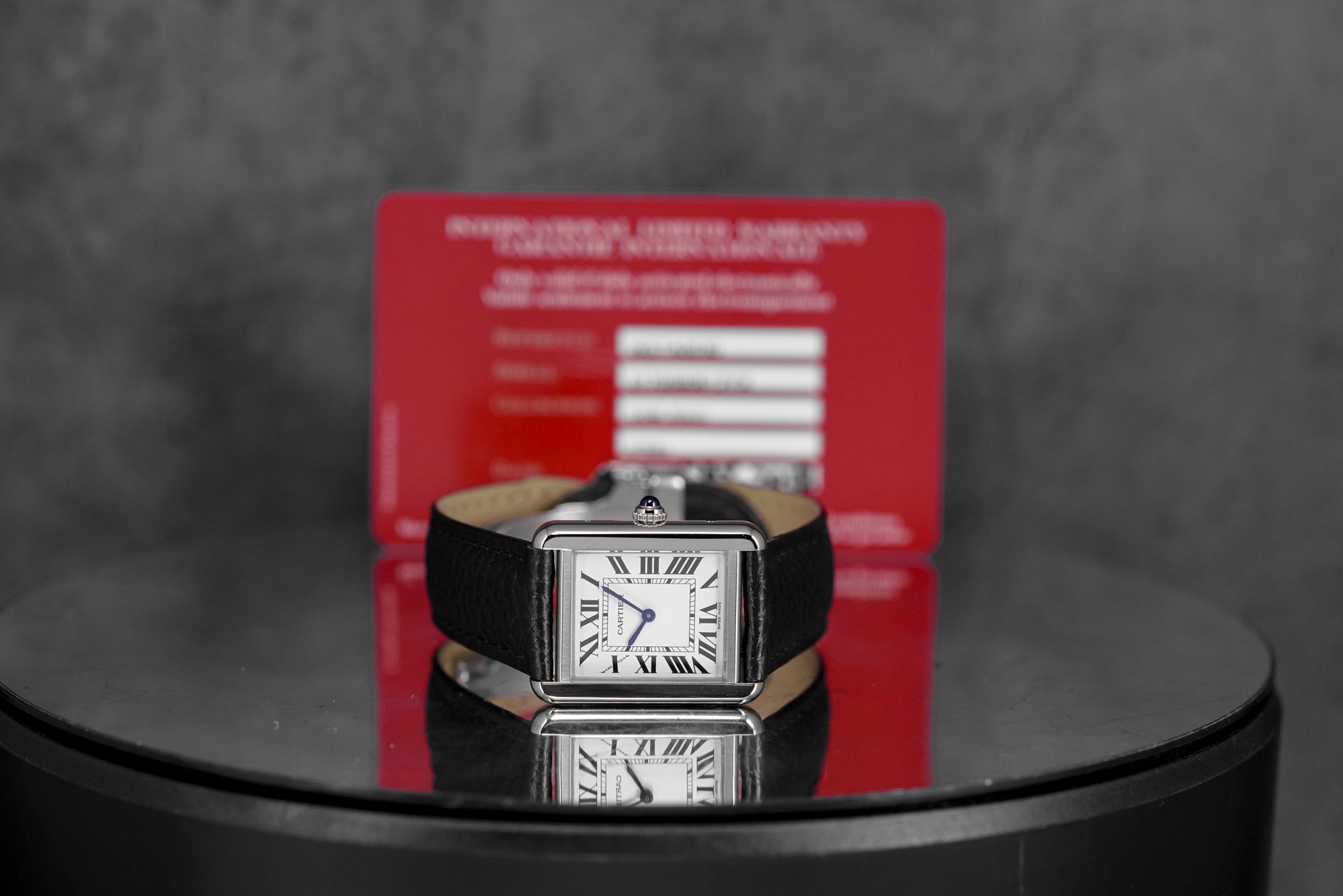 TANK SOLO S SILVER DIAL LEATHER STRAP (2018)