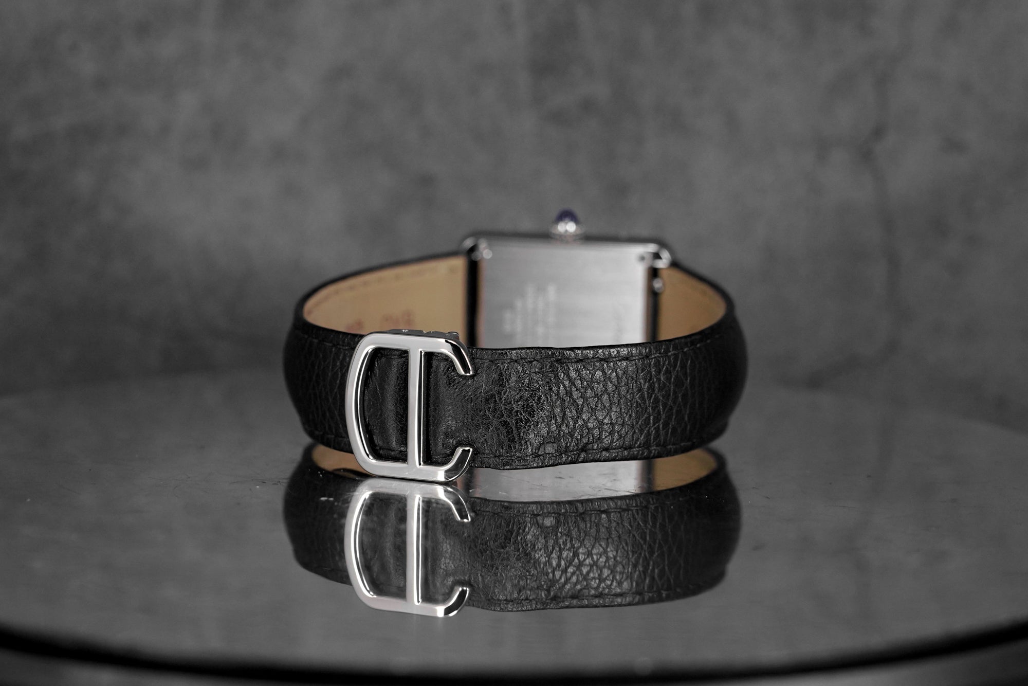 TANK SOLO S SILVER DIAL LEATHER STRAP (2017)