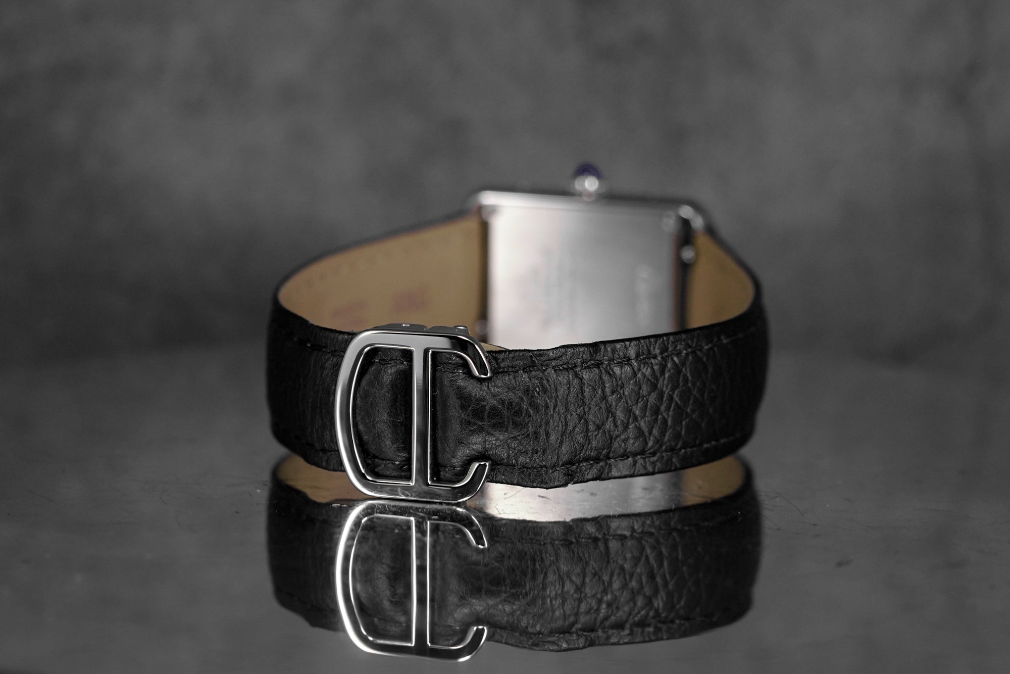 TANK SOLO S SILVER DIAL LEATHER STRAP (2018)