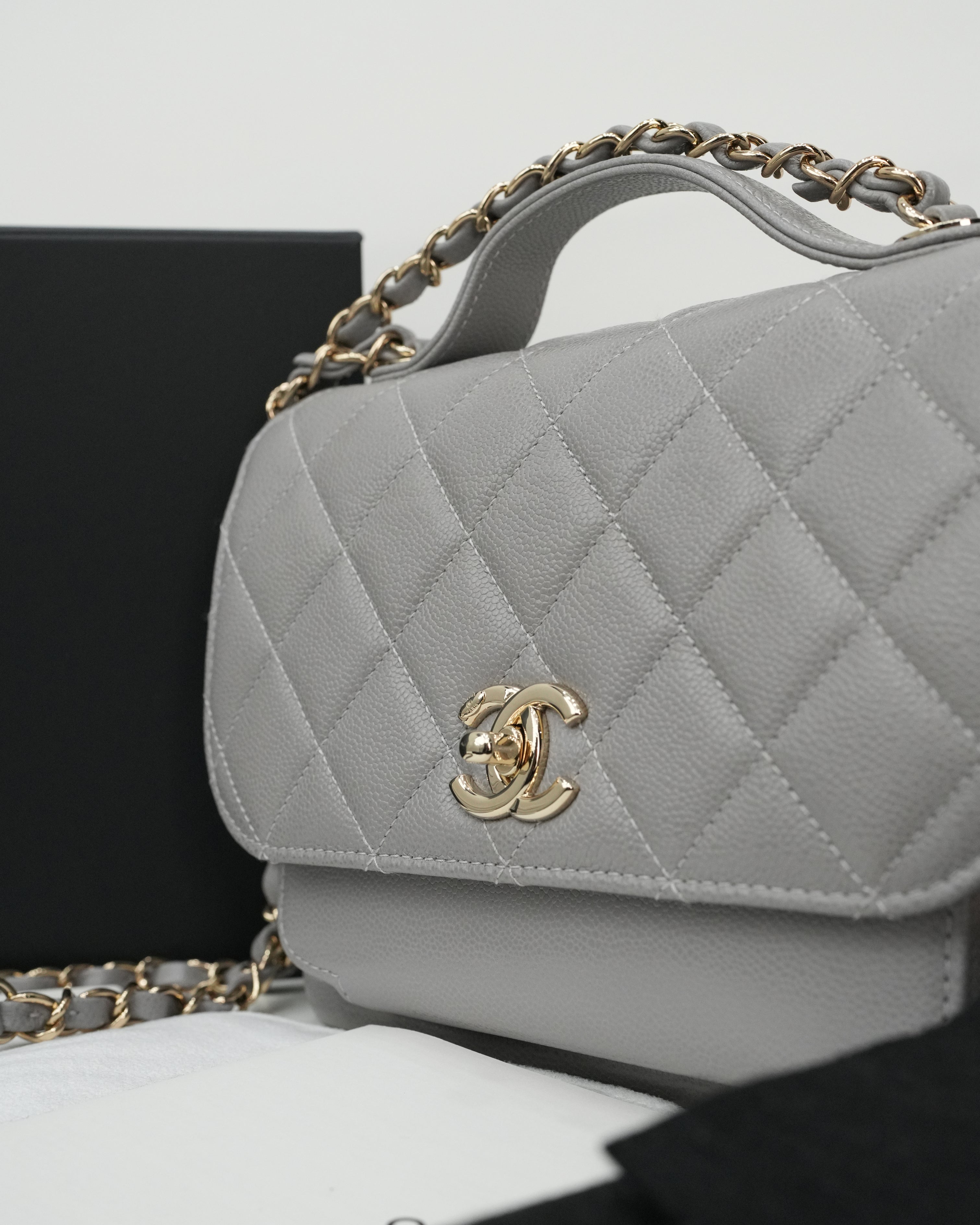 BUSINESS AFFINITY CAVIAR GOLD HARDWARE GRAY