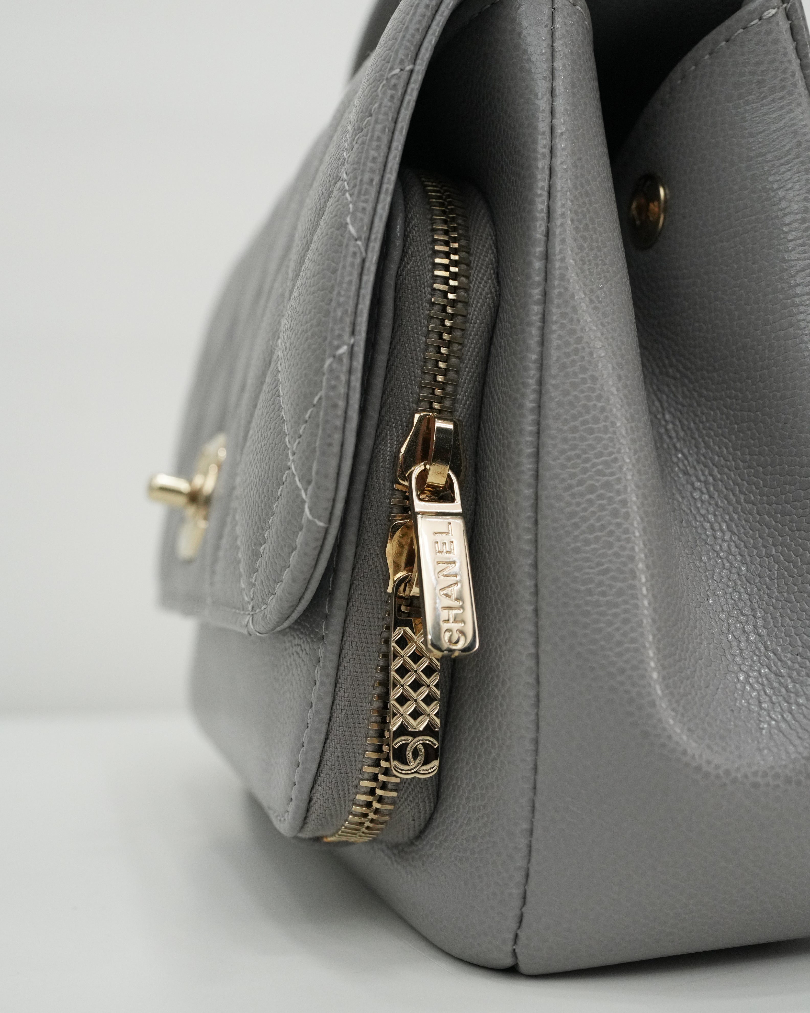 BUSINESS AFFINITY CAVIAR GOLD HARDWARE GRAY