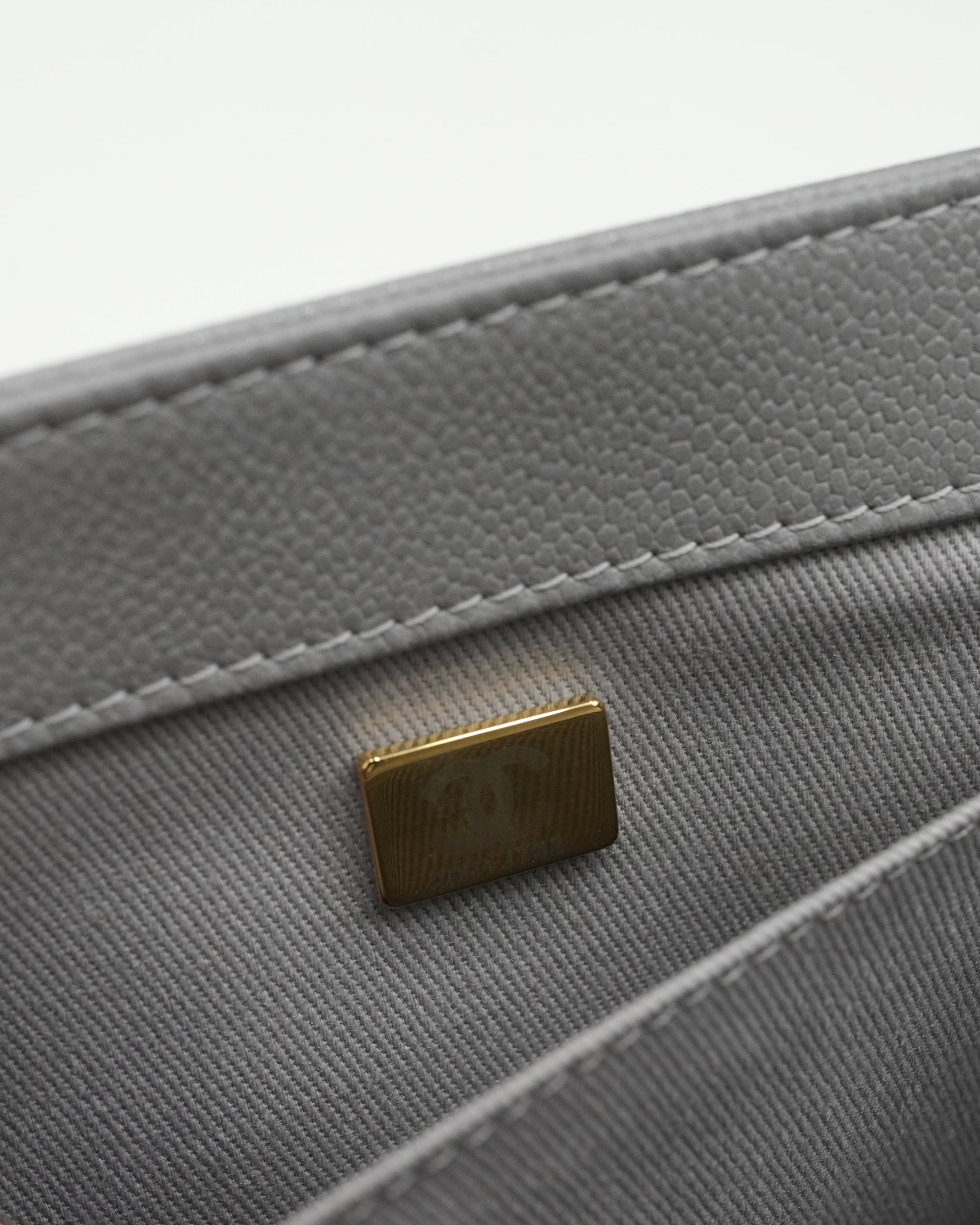 BUSINESS AFFINITY CAVIAR GOLD HARDWARE GRAY