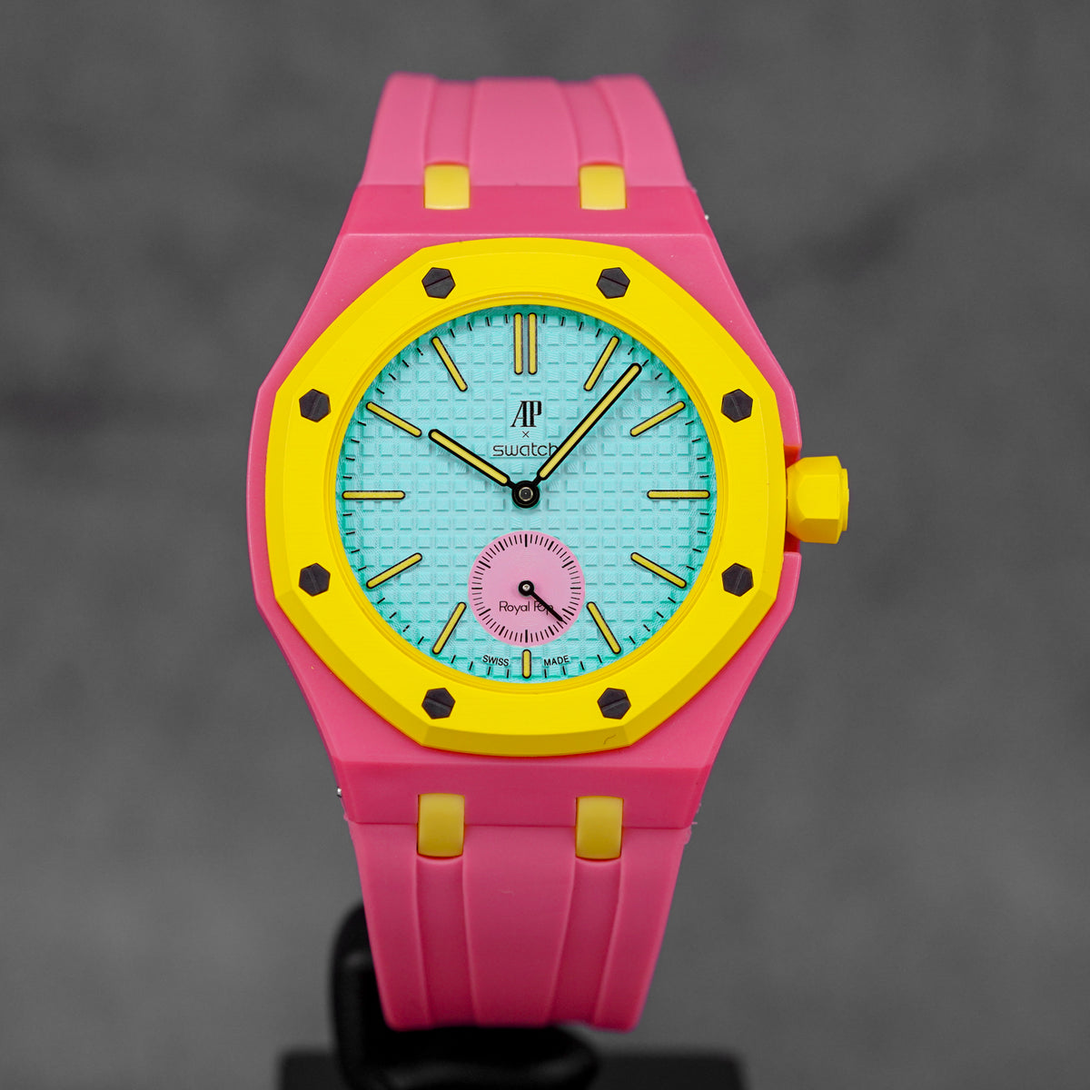CUSTOM RUBBER STRAP FOR AP X SWATCH ROYAL POP