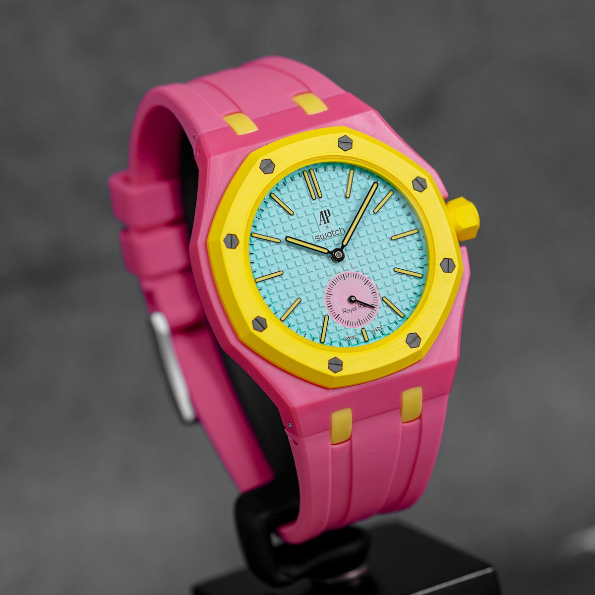 CUSTOM RUBBER STRAP FOR AP X SWATCH ROYAL POP