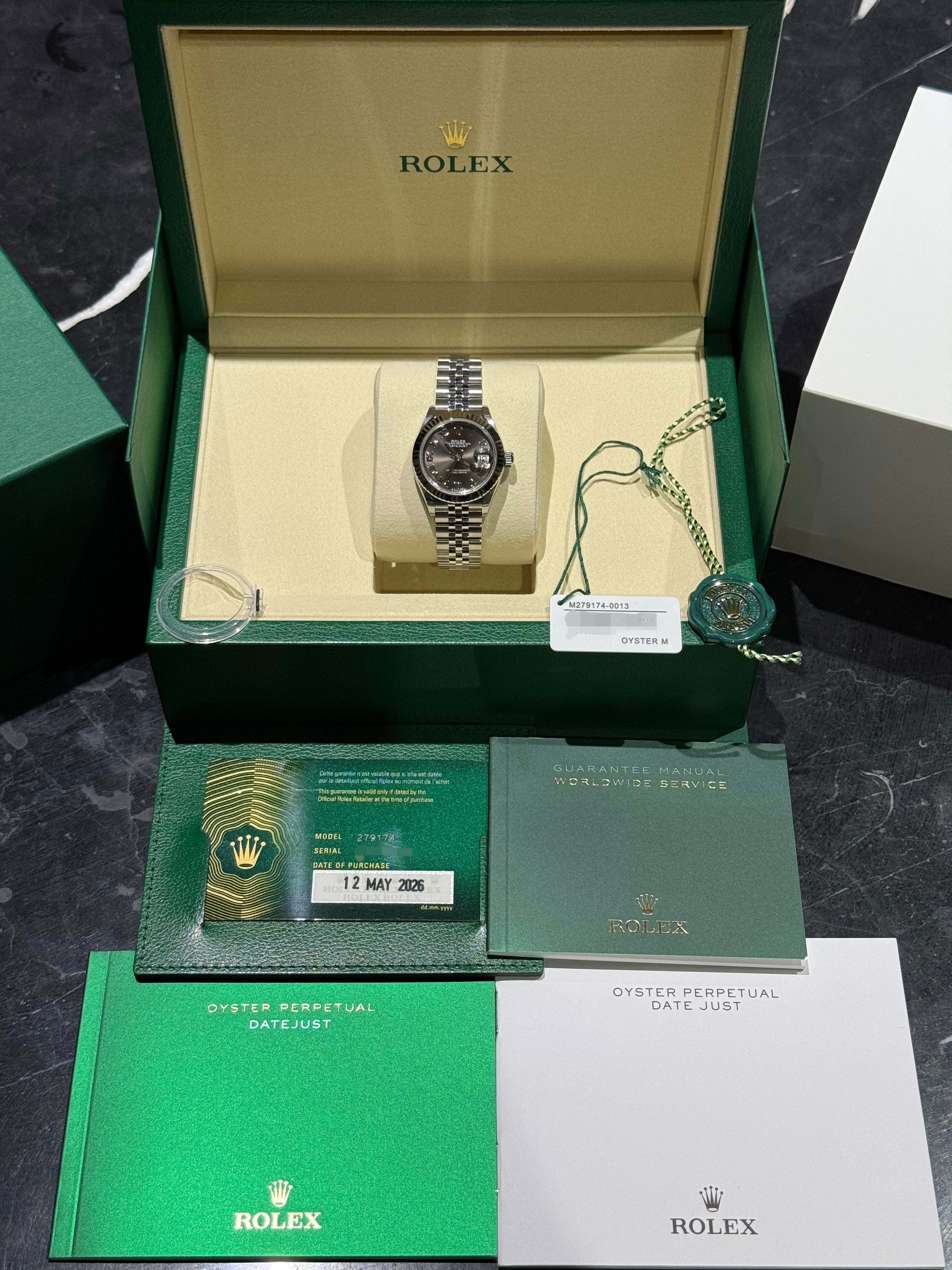 DATEJUST 28MM DARK GREY ROMAN DIAL (2026)