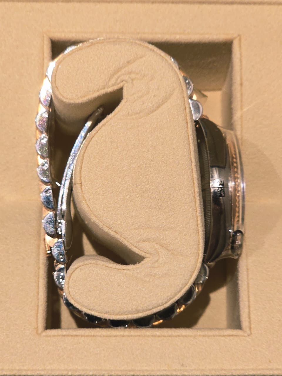 DATEJUST 31MM TWOTONE ROSEGOLD PINK COMPUTERIZED DIAMOND DIAL (2017)