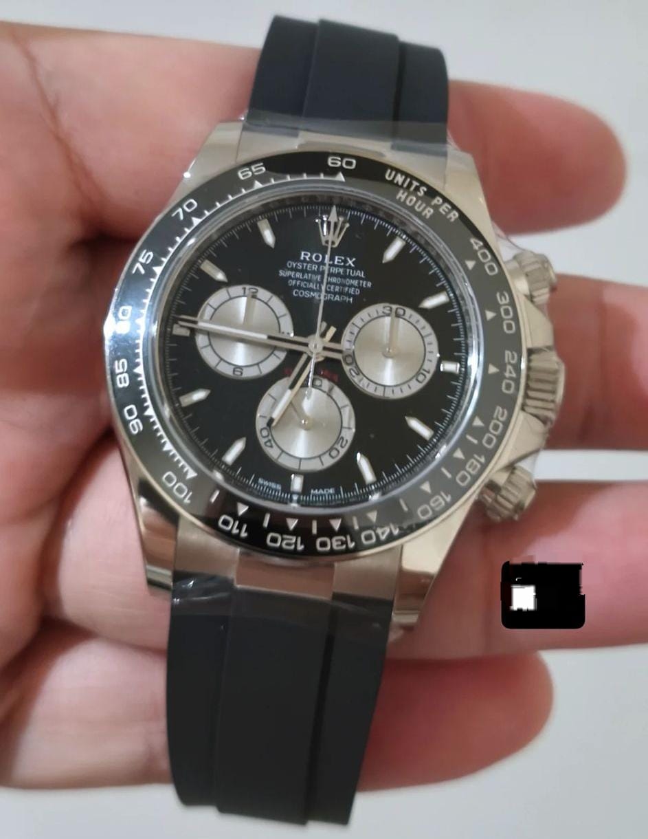 DAYTONA OYSTERFLEX WHITEGOLD BLACK DIAL RING BEZEL (2024)