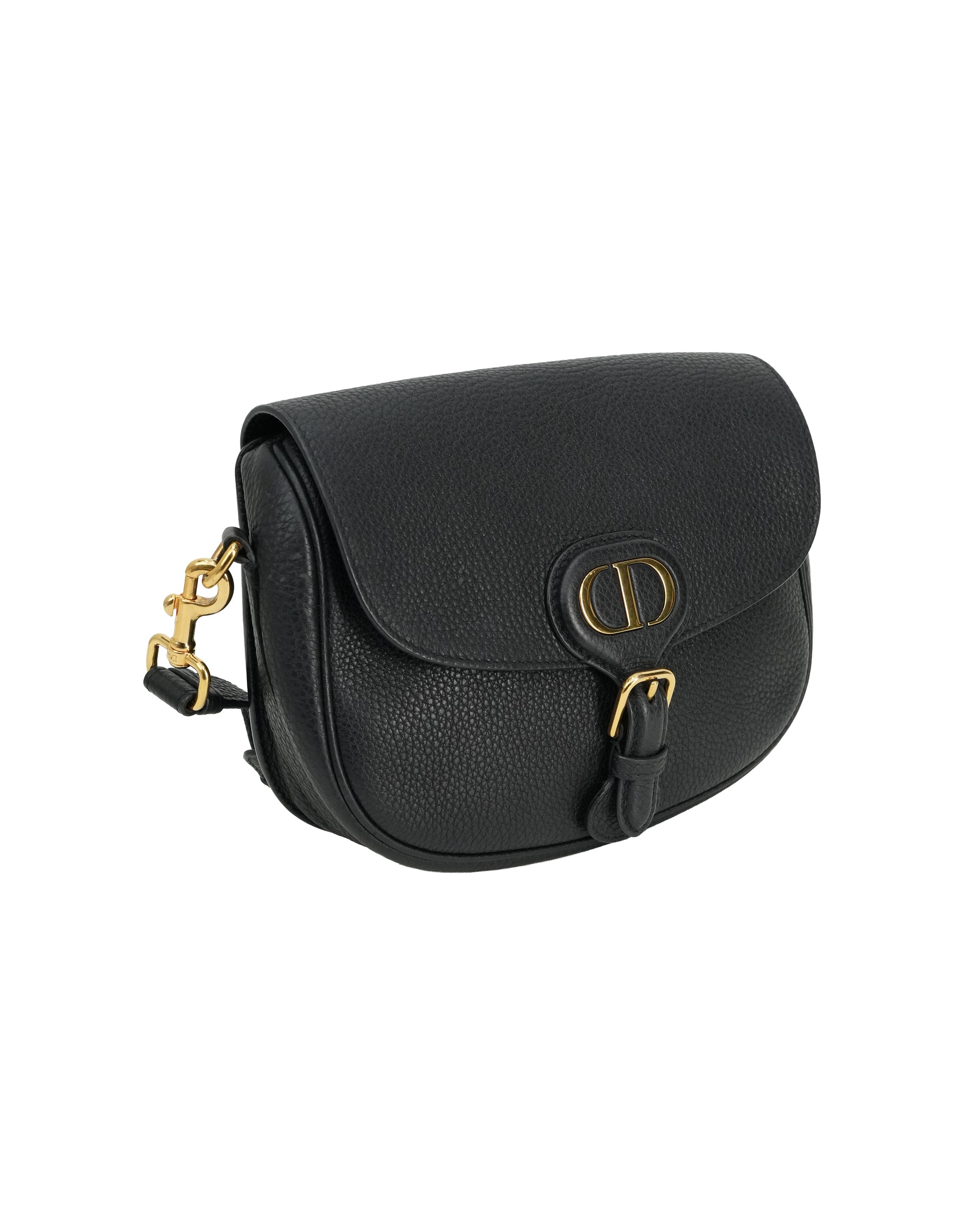 BOBBY LEATHER SHOULDER BAG BLACK