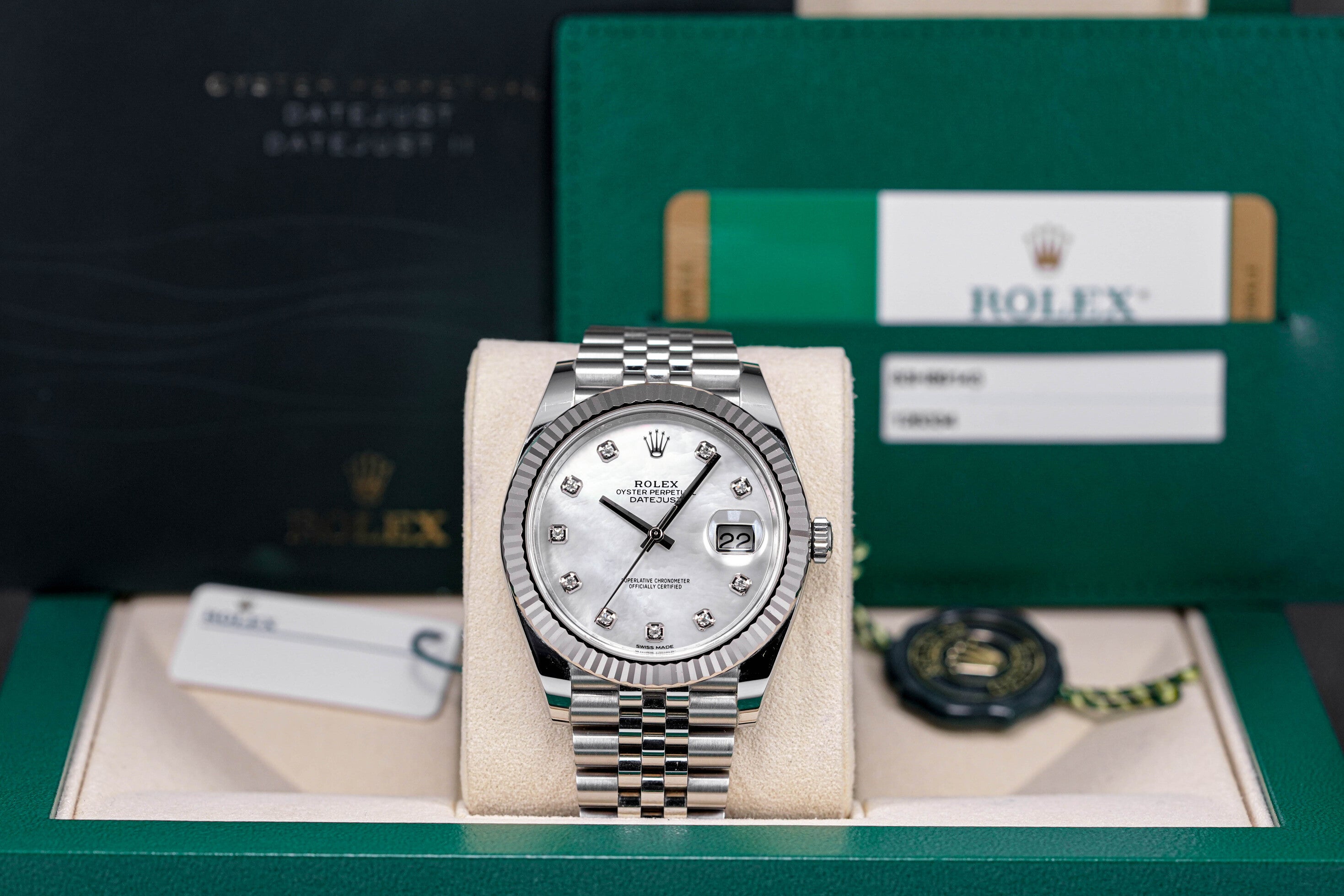 ROLEX DATEJUST 41MM MOP DIAMOND DIAL (2017) IDWX
