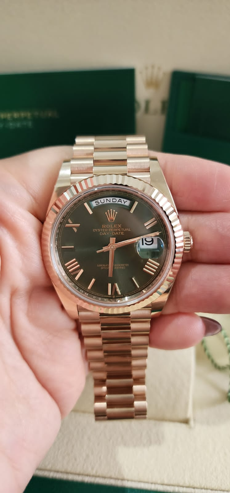 DAYDATE ROSEGOLD OLIVE GREEN DIAL (2022)