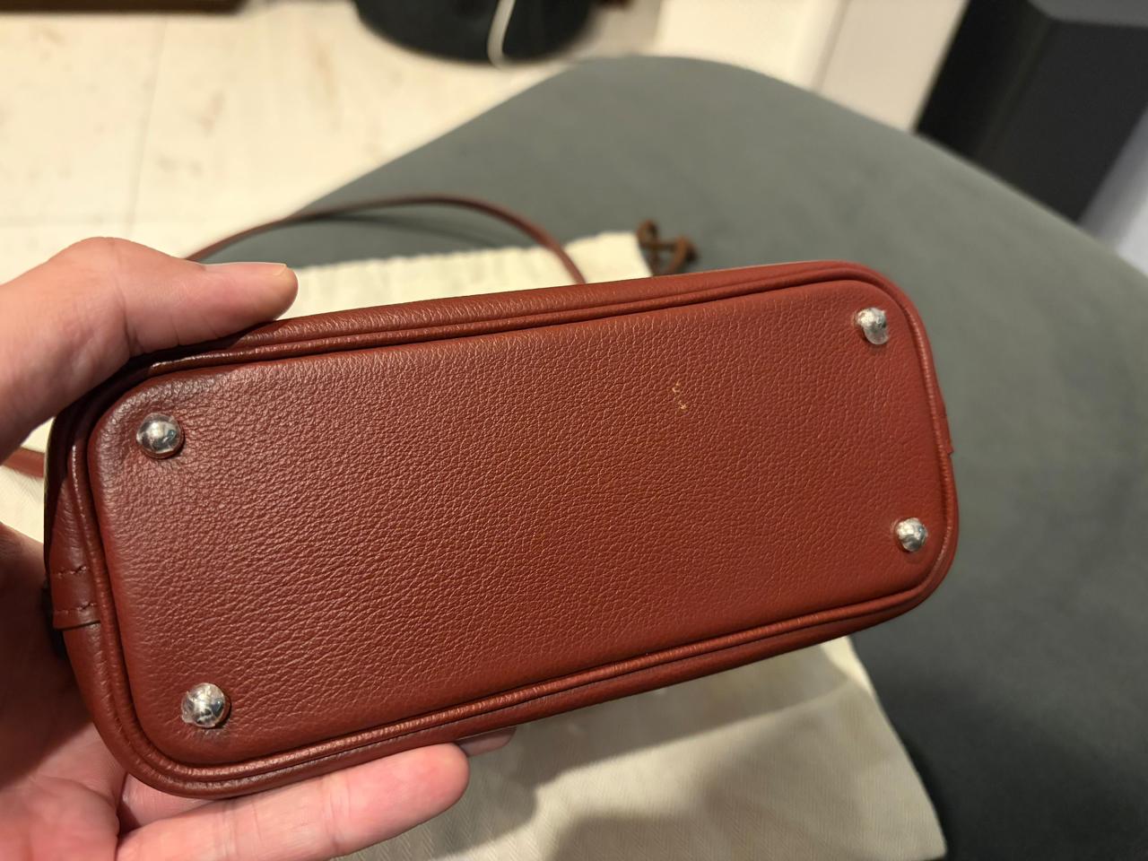 MINI BOLIDE 1923 HANDBAG ROUGE H BAG WITH PALLADIUM