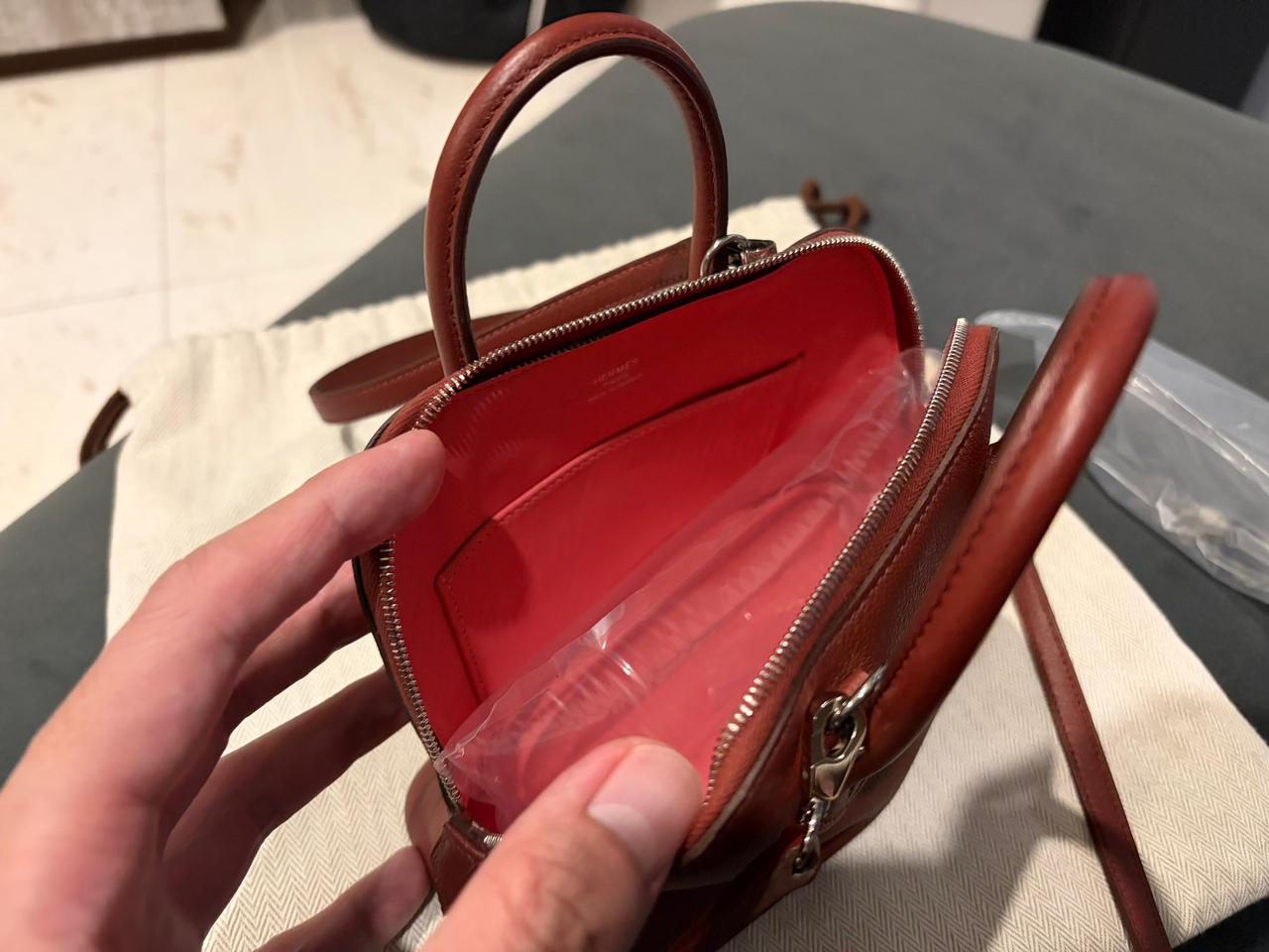MINI BOLIDE 1923 HANDBAG ROUGE H BAG WITH PALLADIUM