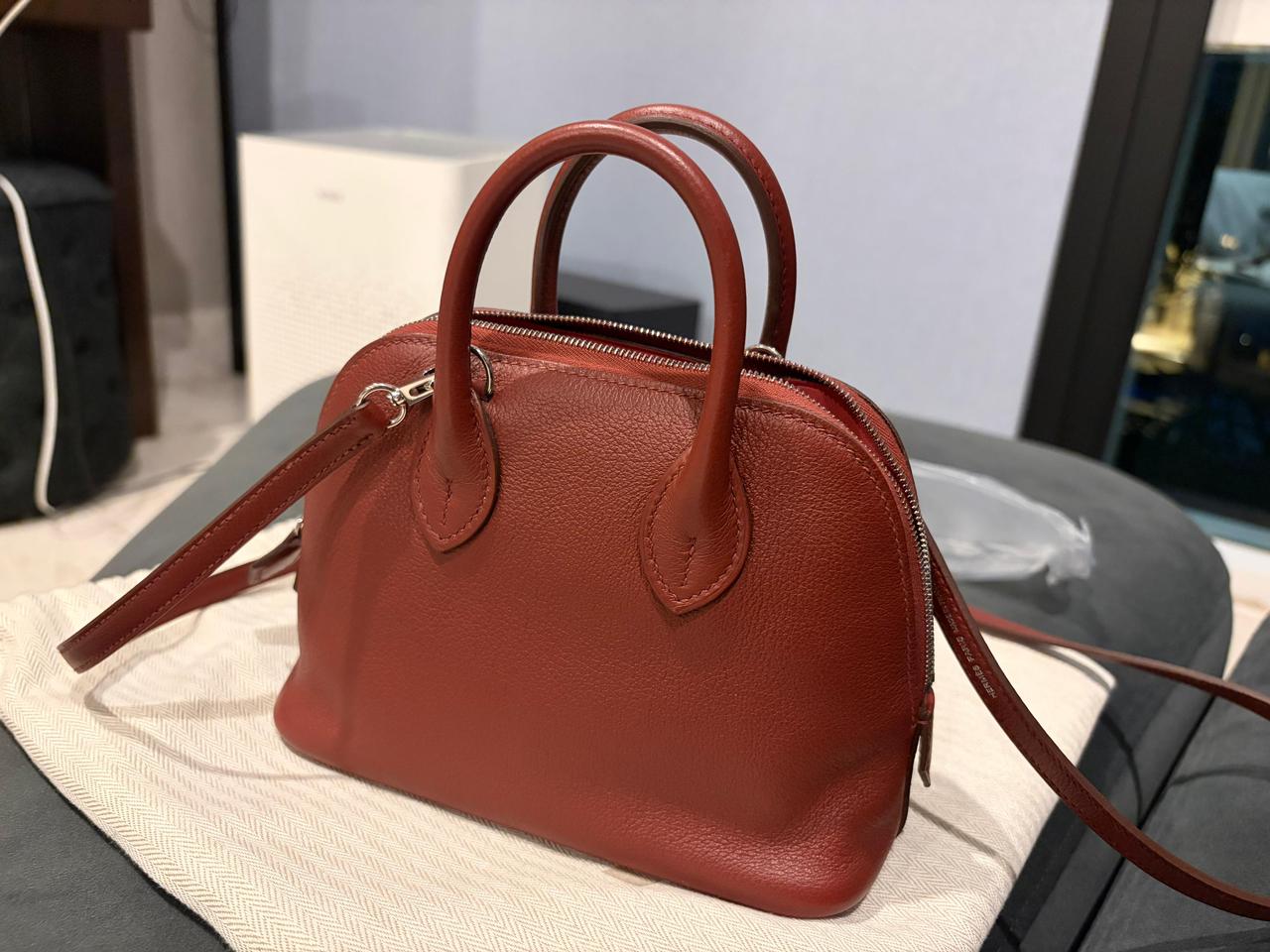 MINI BOLIDE 1923 HANDBAG ROUGE H BAG WITH PALLADIUM