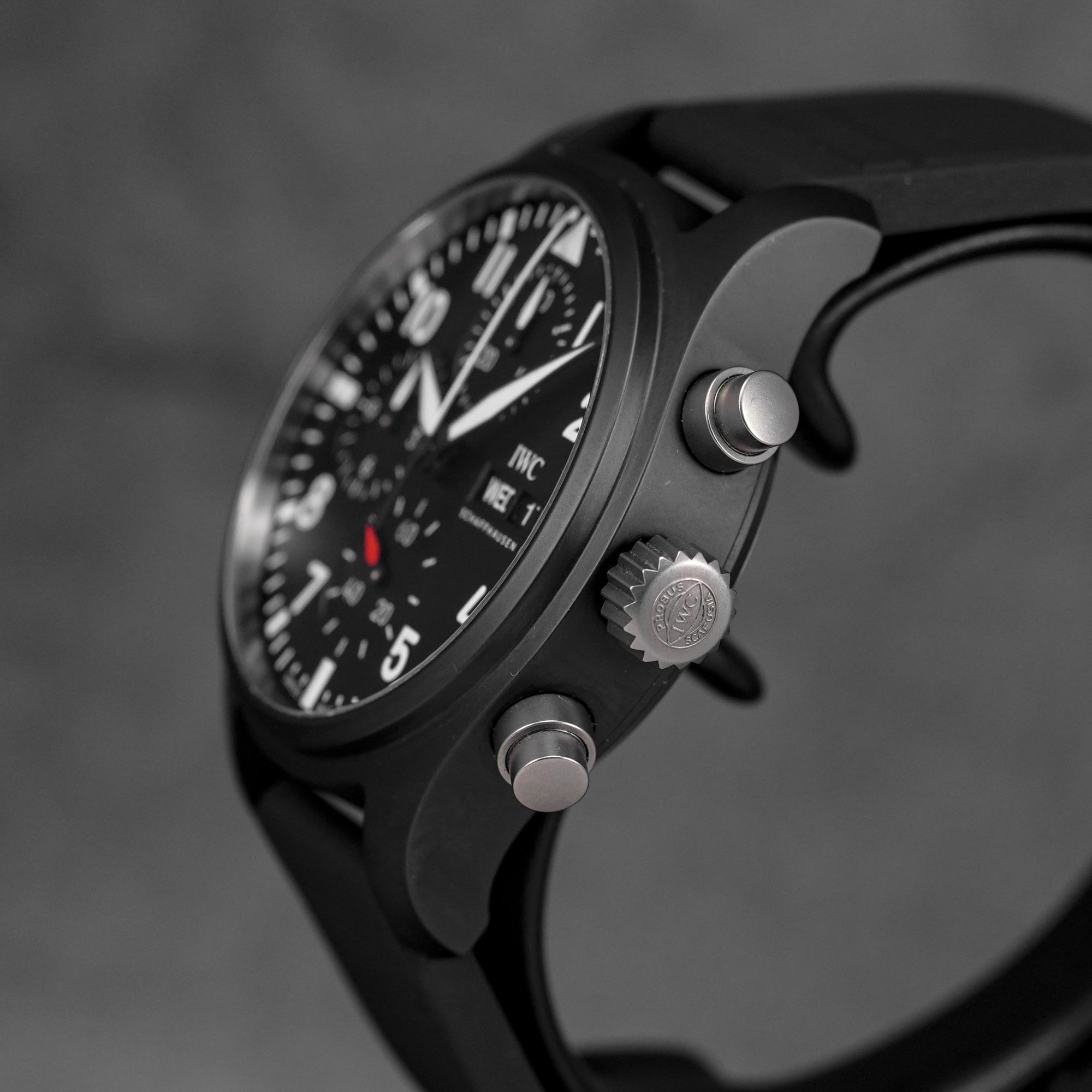 harga iwc pilot chronograph top gun black ceramic